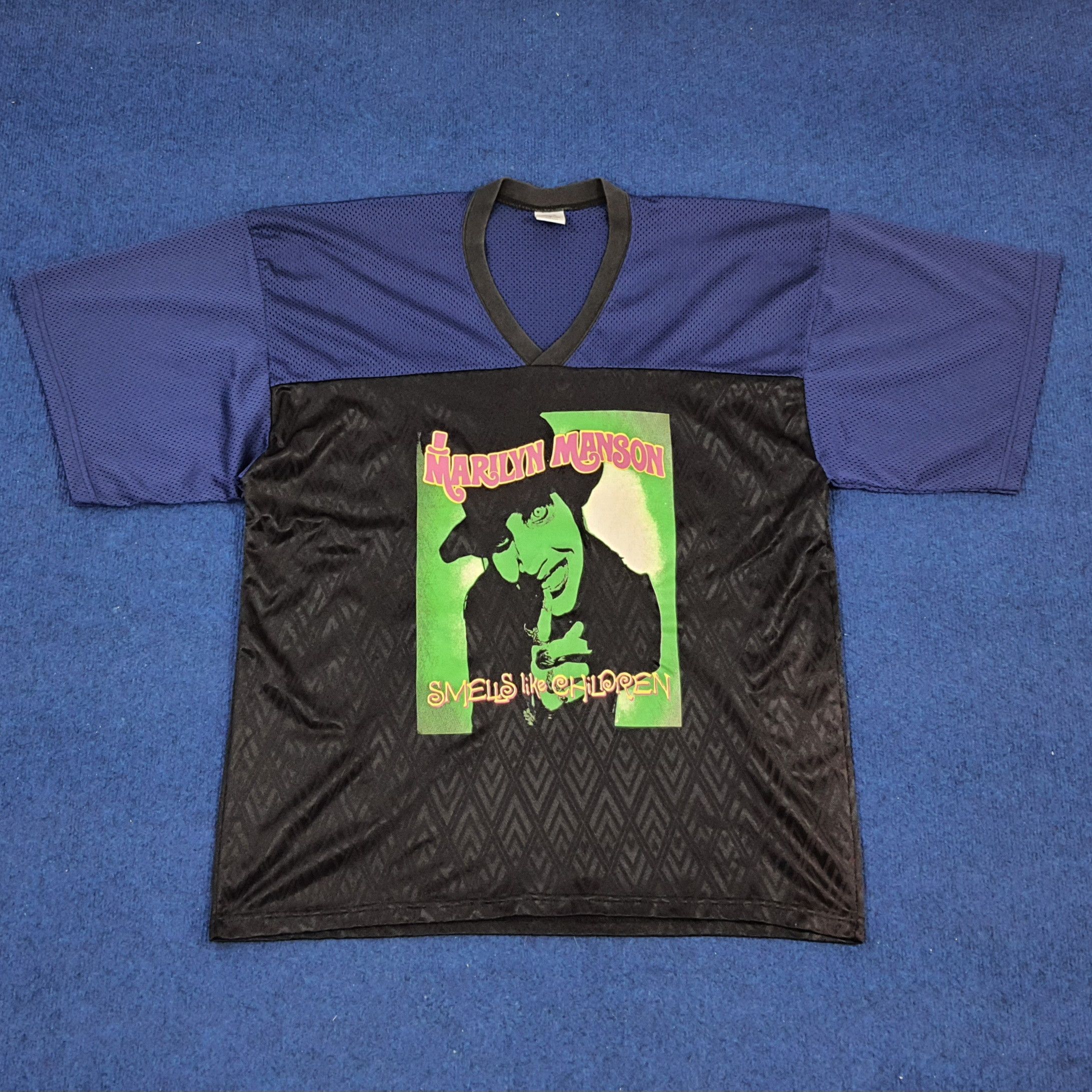 Marilyn Manson × Vintage Vintage Marilyn Manson Smells Like Children Jerseys Shirt Size US L / EU 52-54 / 3 - 1 Thumbnail