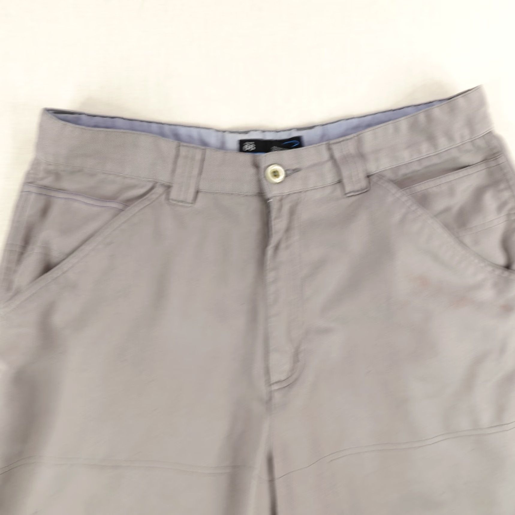 Vans VANS Vintage Shorts Mens 34 Gray Baggy Chino Skater Skateboarding Grunge Y2K Size US 35 - 2 Thumbnail