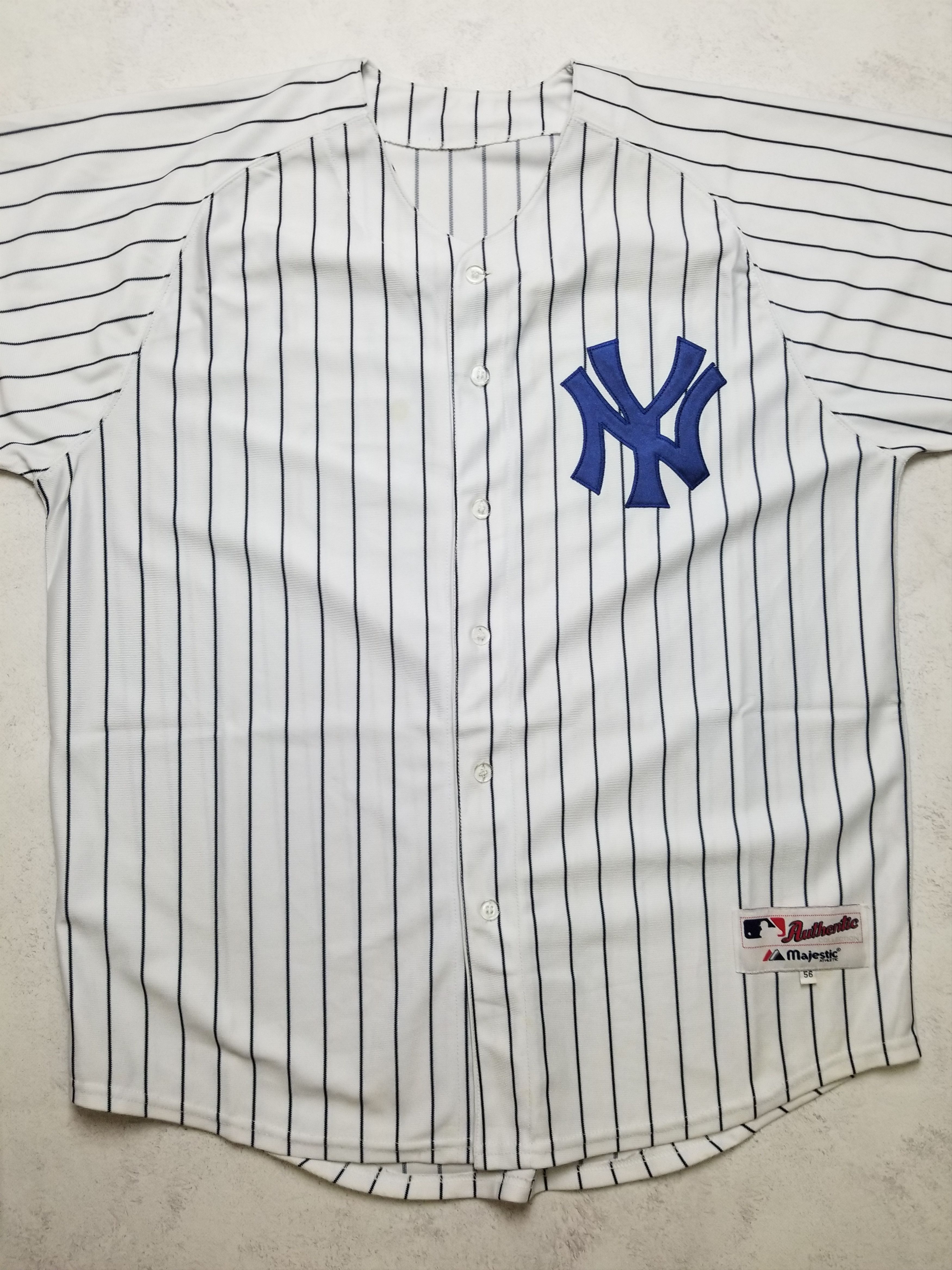 Majestic VTG Majestic New York Yankees #25 MLB Pinstripe Shirt Jersey Size US XL / EU 56 / 4 - 3 Thumbnail