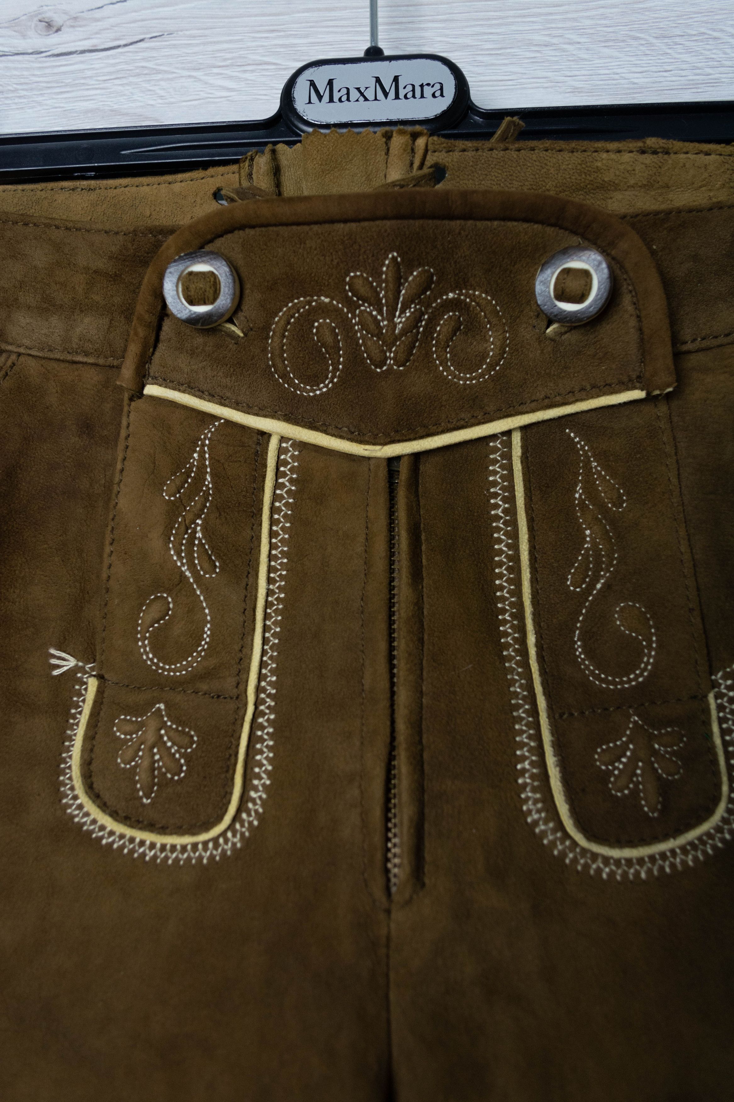 Genuine Leather SPIETH&WENSKY LEDERHOSE LEATHER PANTS OKTOBERFEST Size 34" / US 12 / IT 48 - 2 Thumbnail