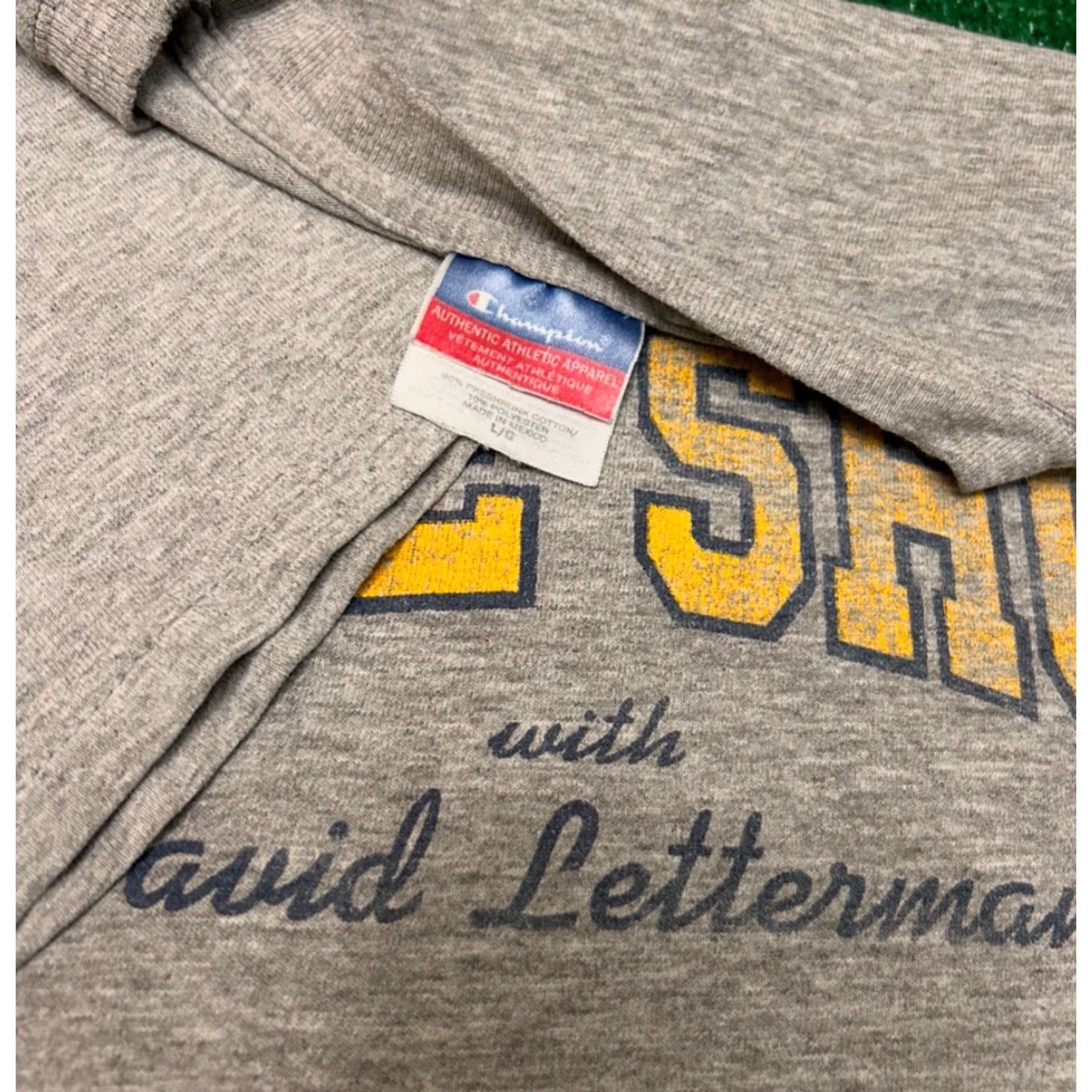 Champion VINTAGE 90s Late Show With David Letterman VTG Shirt Mens Large Champion Shirt Size US L / EU 52-54 / 3 - 2 Thumbnail