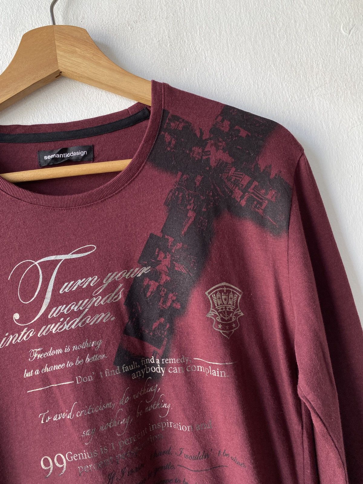 If Six Was Nine 2000s - Semantics Design Cross Logo Poem Long Sleeve Size US M / EU 48-50 / 2 - 6 Thumbnail