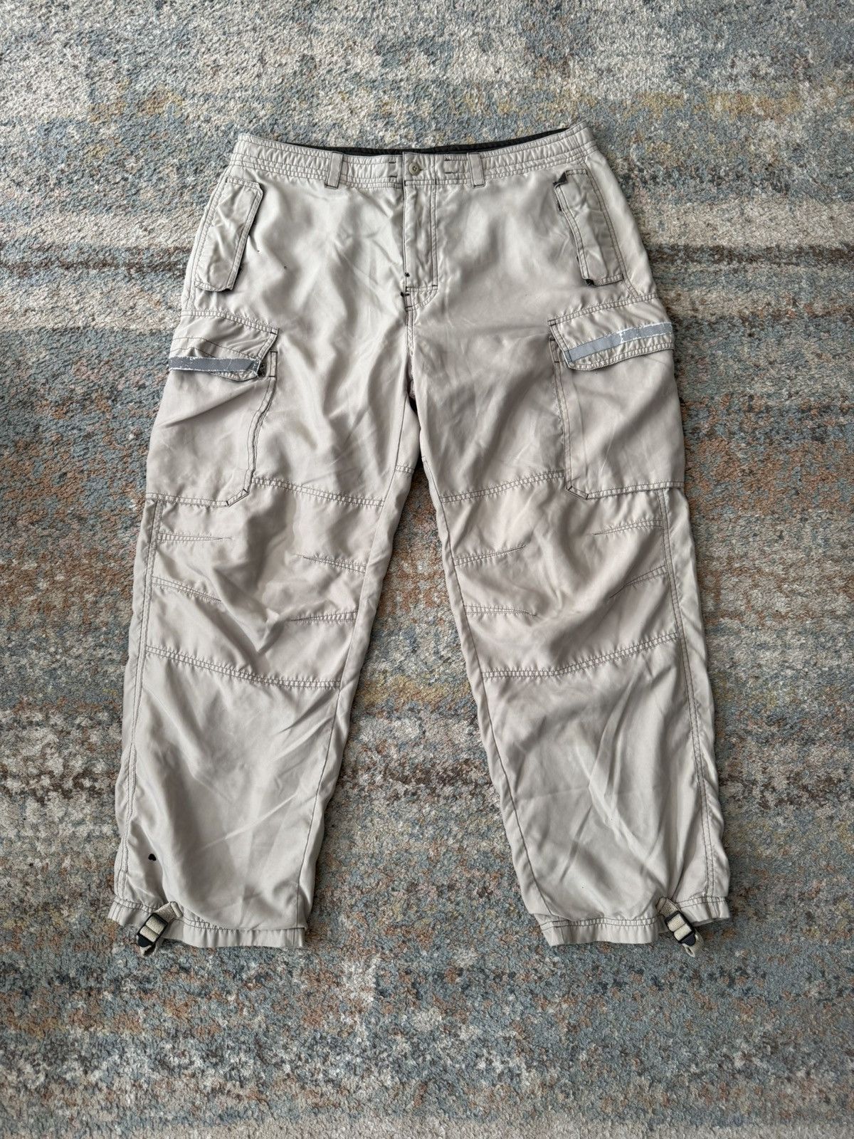 Gap VTG Gap Rave Parachute Cargo Pants 38 Tan Distressed Faded Size US 38 / EU 54 - 1 Thumbnail