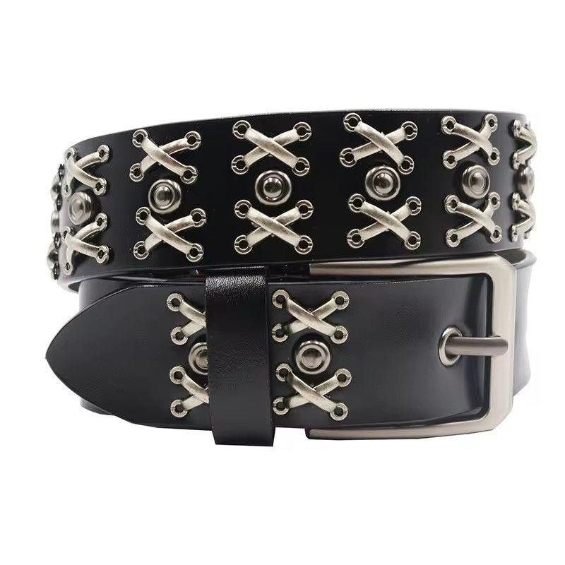 Other The Barb Crook Rivet Cowskin Punk Gothic Belt Size ONE SIZE - 3 Thumbnail