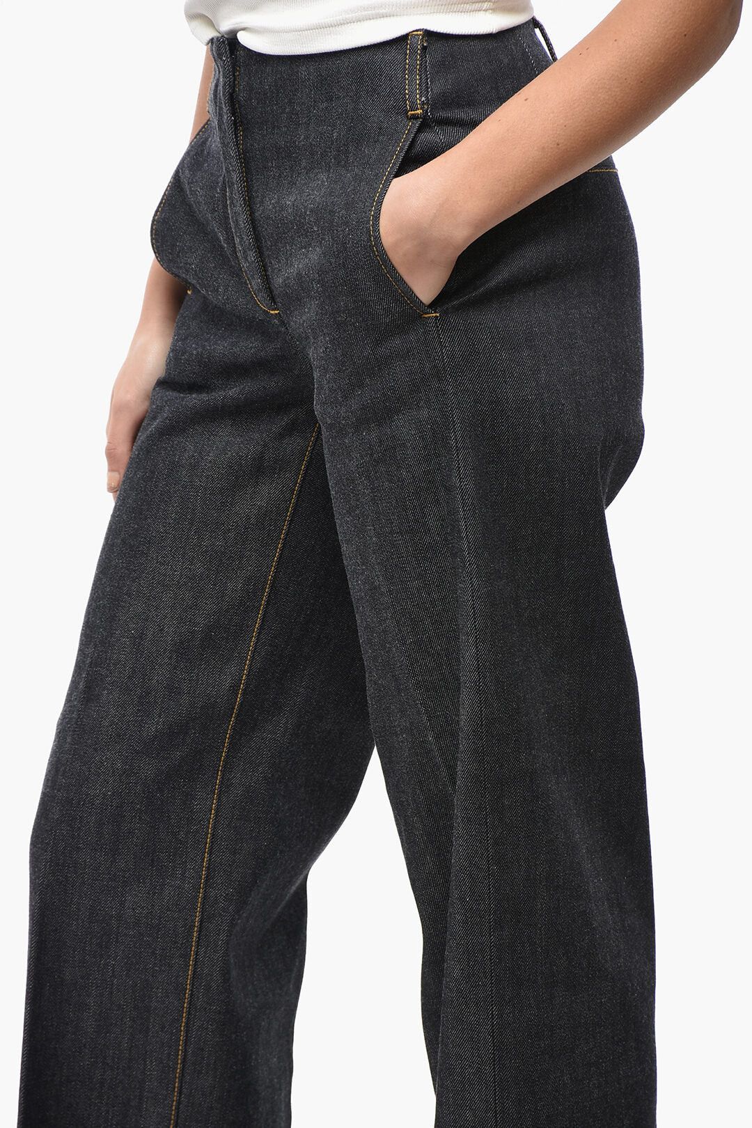 Tory Burch og1mm0426 4-Pocket Straight-Leg Jeans in Blue Size 28" / US 6 / IT 42 - 3 Thumbnail