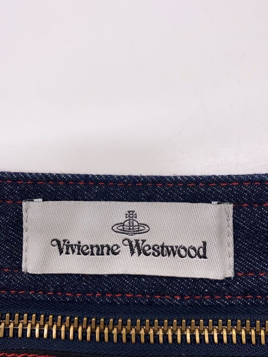 Vivienne Westwood Zip Embroidered Orb Asymmetrical Denim Skirt Size 26" / US 2 / IT 38 - 4 Thumbnail
