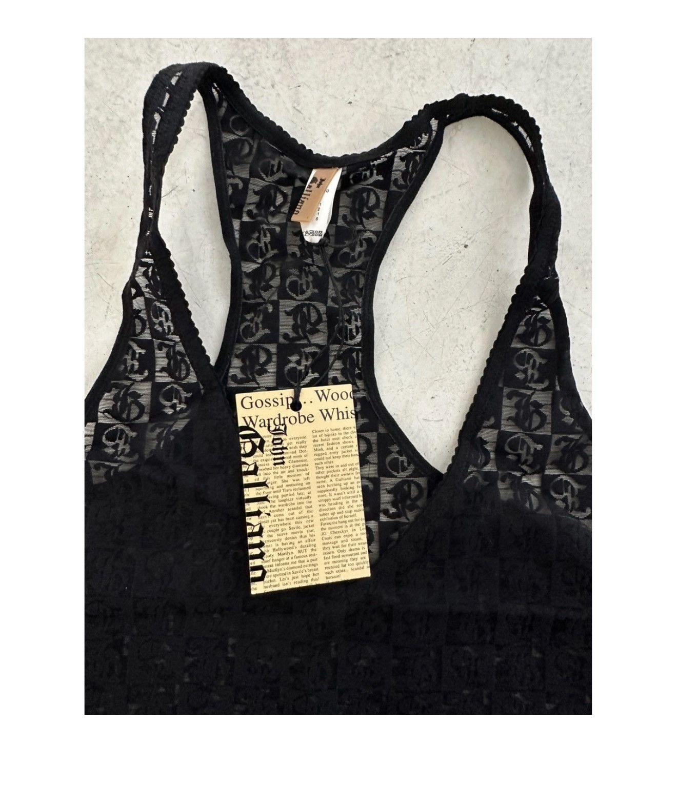 John Galliano John Galliano logo monogram tank Size L / US 10 / IT 46 - 2 Thumbnail