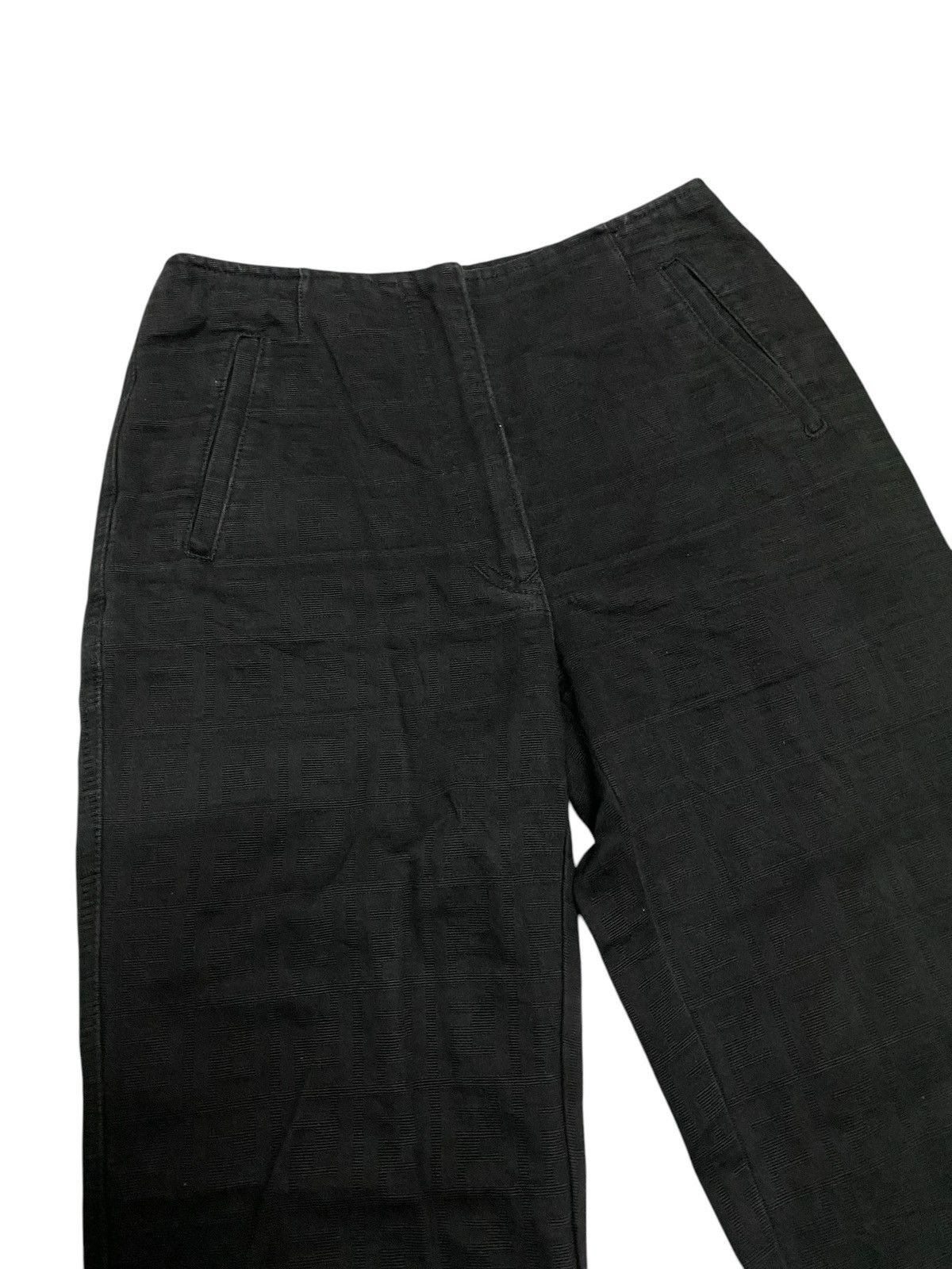 Fendi Fendi Monogram Fullprint Black Denim jeans Size 26" / US 2 / IT 38 - 3 Thumbnail
