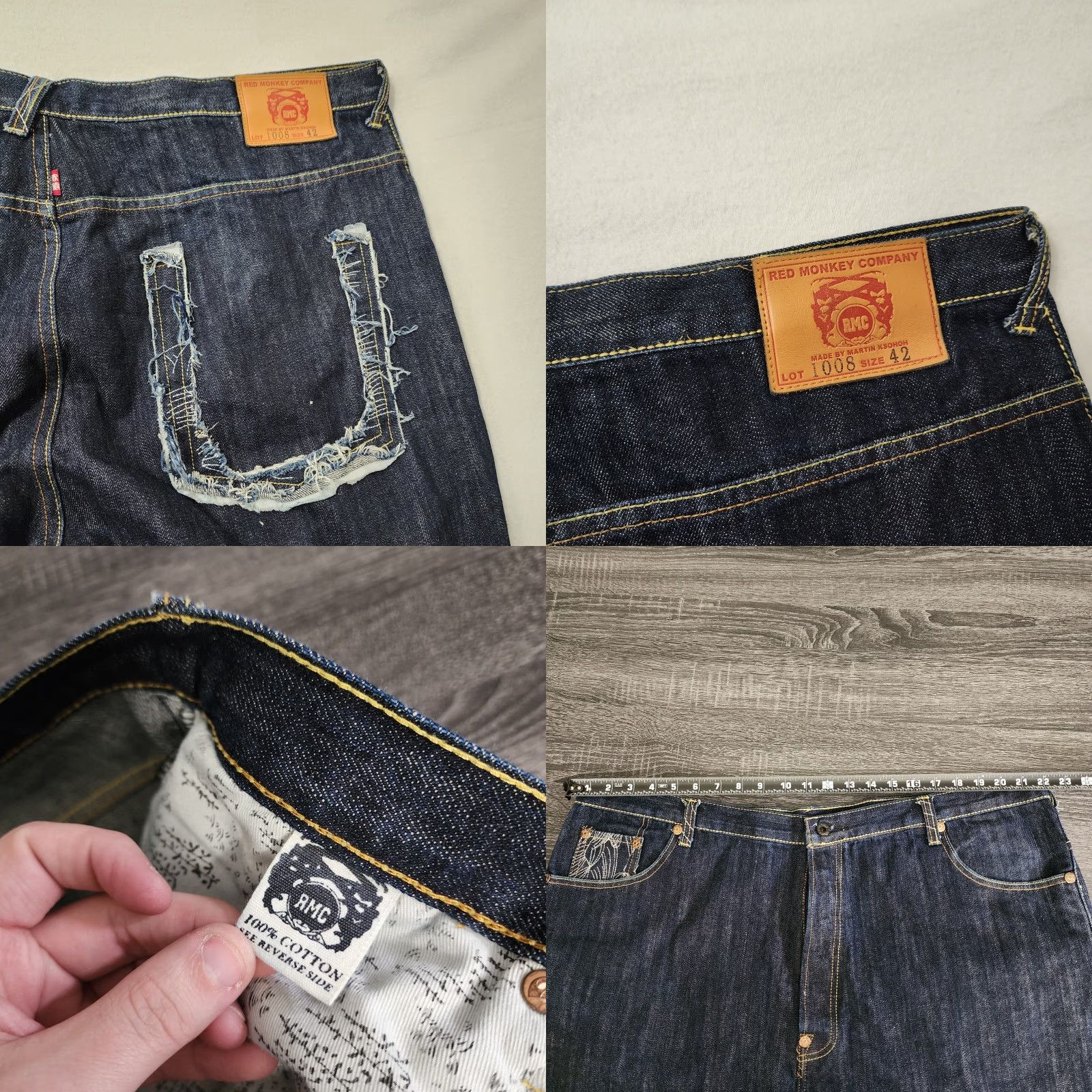 Vintage VINTAGE Red Monkey Jeans Wide-Leg Baggy 42x31 Mens Size US 42 / EU 58 - 8 Thumbnail