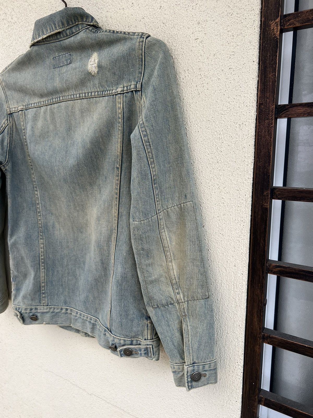 Vintage Et Vous Distress Mud Denim 4 Pocket Trucker Jacket