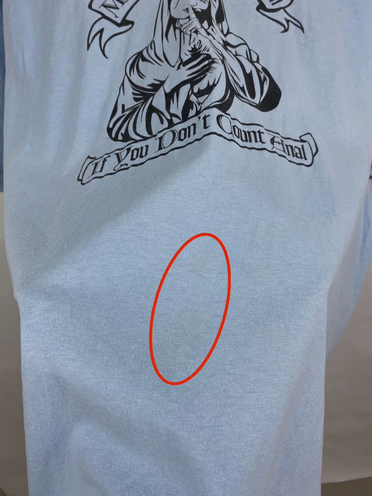 Hanes × Vintage 🥵 Vintage 90s Milf Humor t-shirt Mary was only a Virgin Size US XL / EU 56 / 4 - 8 Thumbnail