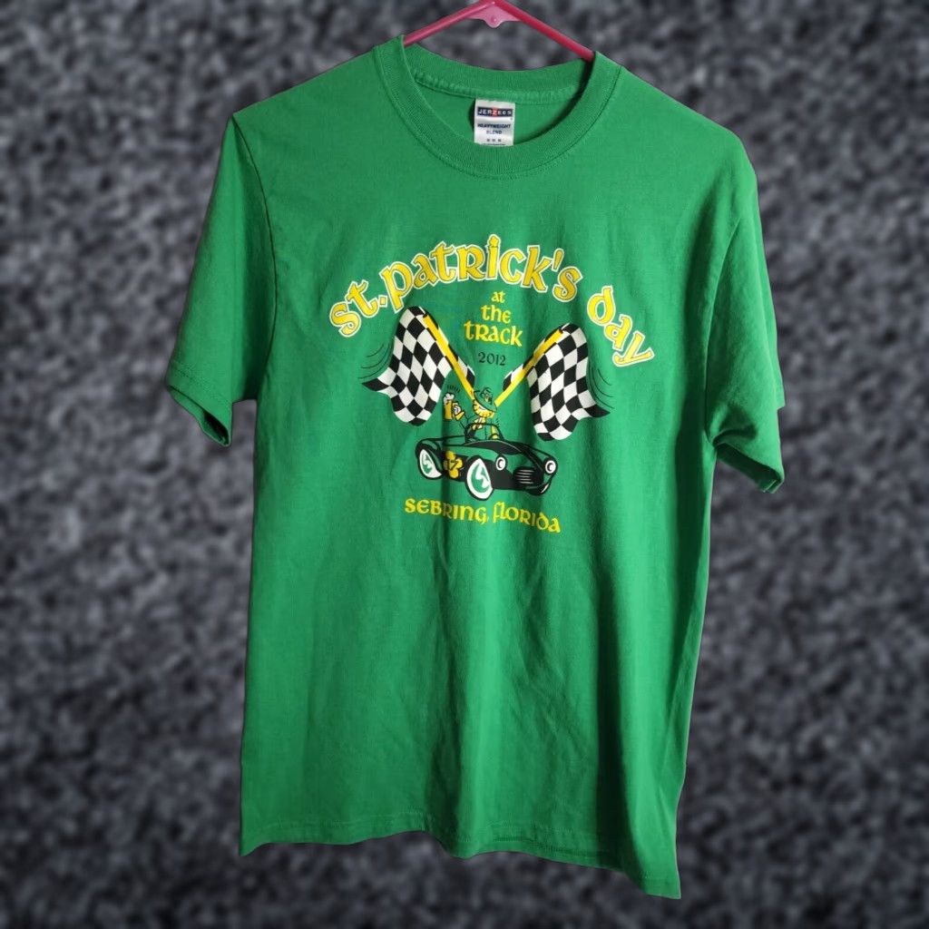 Jerzees Mens T Shirt St Patricks Day Sebring Raceway Florida Racing Souvenir Extra Large XL Size US M / EU 48-50 / 2 - 1 Thumbnail