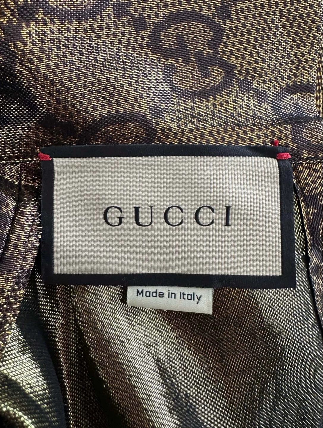 Gucci GUCCI CNY SS24 Logo Print Long Dress Women's Black & Gold Size M / US 6-8 / IT 42-44 - 8 Thumbnail