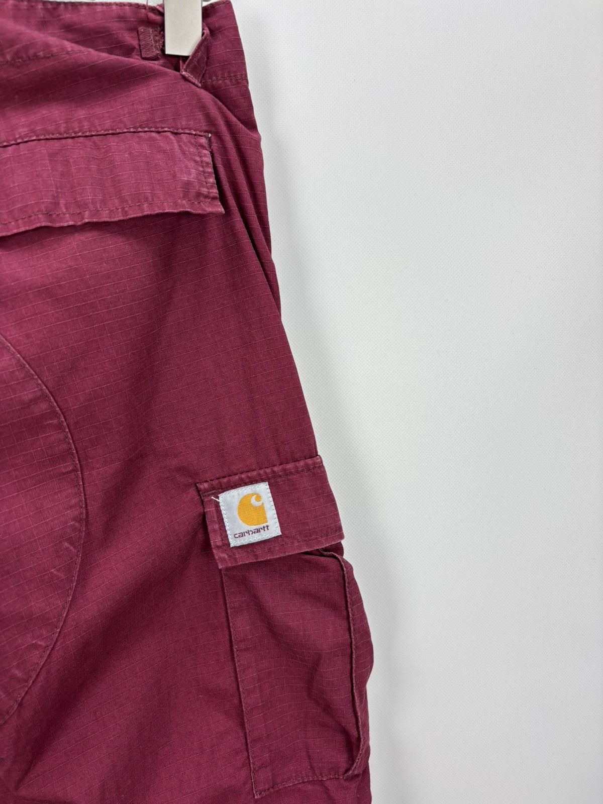 Carhartt Mens cargo pants Carhartt Size 32 Color Burgundy Size US 32 / EU 48 - 7 Thumbnail