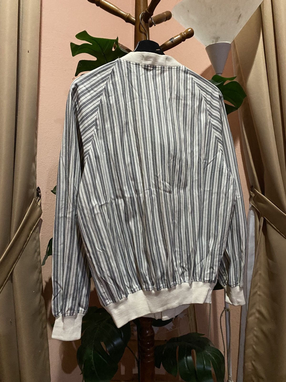 Vintage 70s John Miller Striped Button-Up Cardigan Jacket – Classic Size US M / EU 48-50 / 2 - 9 Thumbnail