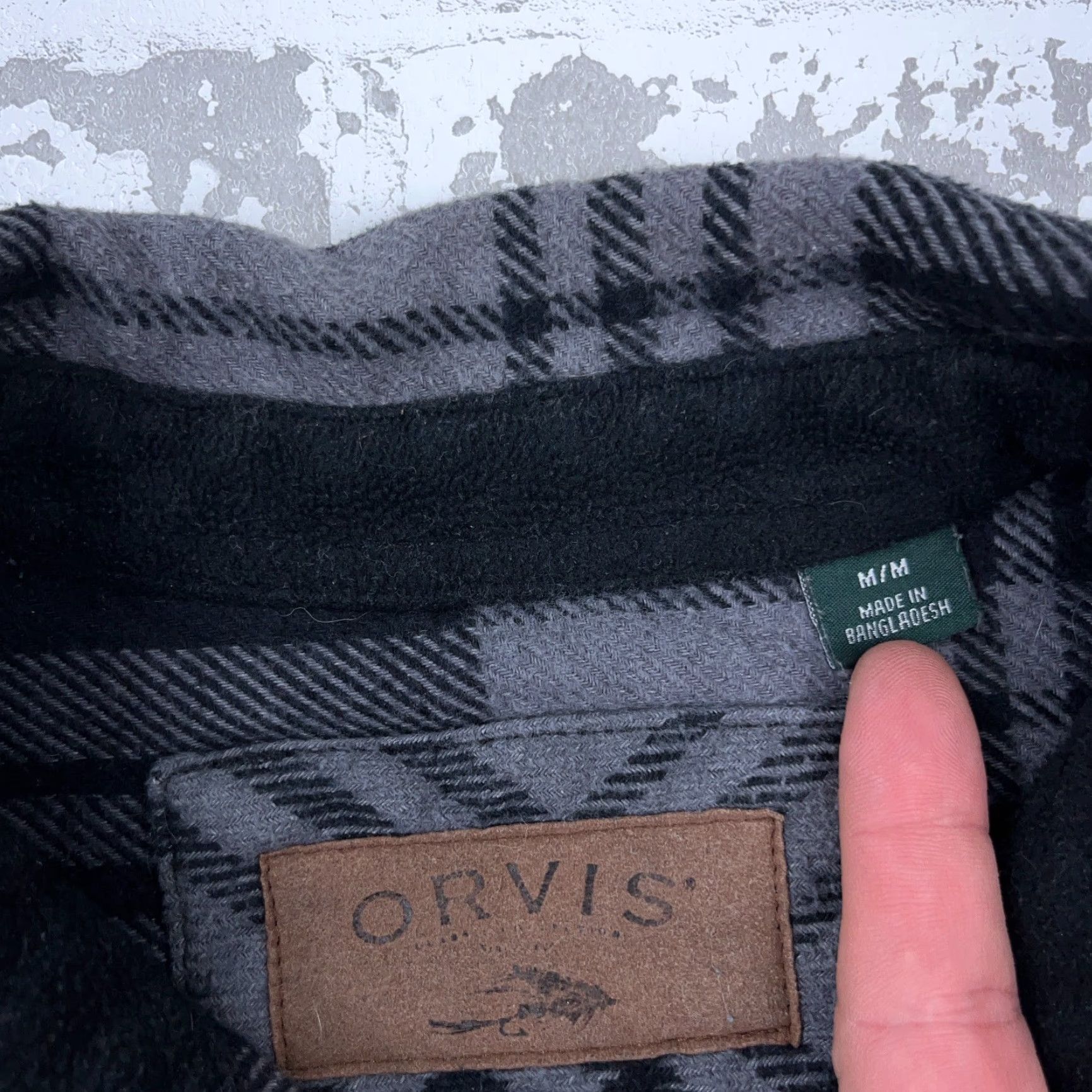 Orvis Orvis Button-Up Shacket Men Medium Black Plaid Heavy Flannel Shirt Jacket Button Up Size US M / EU 48-50 / 2 - 7 Thumbnail