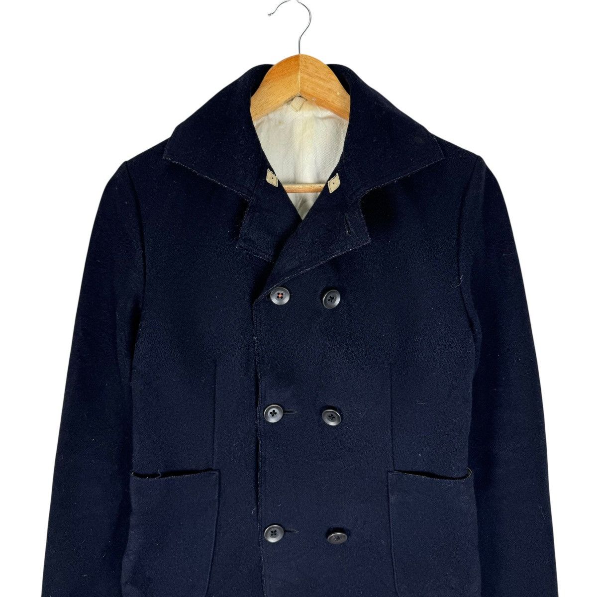 45rpm ☀️45 RPM JAPAN DOUBLE BREASTED WOOL PEACOAT JACKET Size L / US 10 / IT 46 - 4 Thumbnail