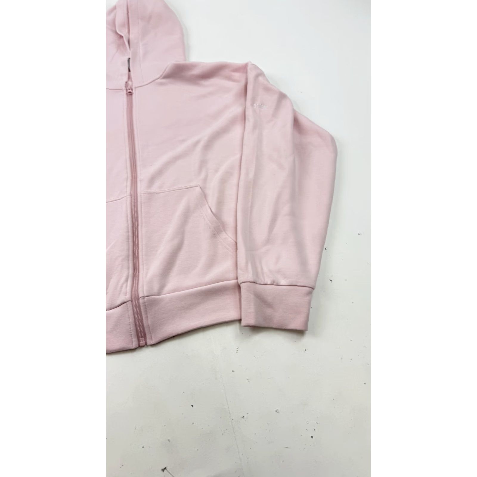 Vintage BTTRM Hoodie Womens Large Pink Modal Blend Full Zip Logo Sweatshirt Jacket Size L / US 10 / IT 46 - 2 Thumbnail