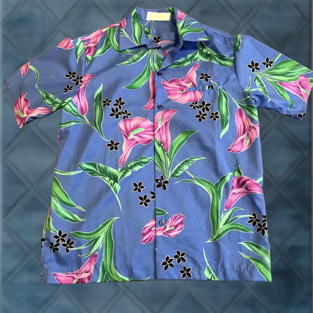 Hilo Hattie VINTAGE Hilo Hattie Blue Floral Hawaiian Aloha Shirt Calla Lily Medium Size US M / EU 48-50 / 2 - 1 Thumbnail