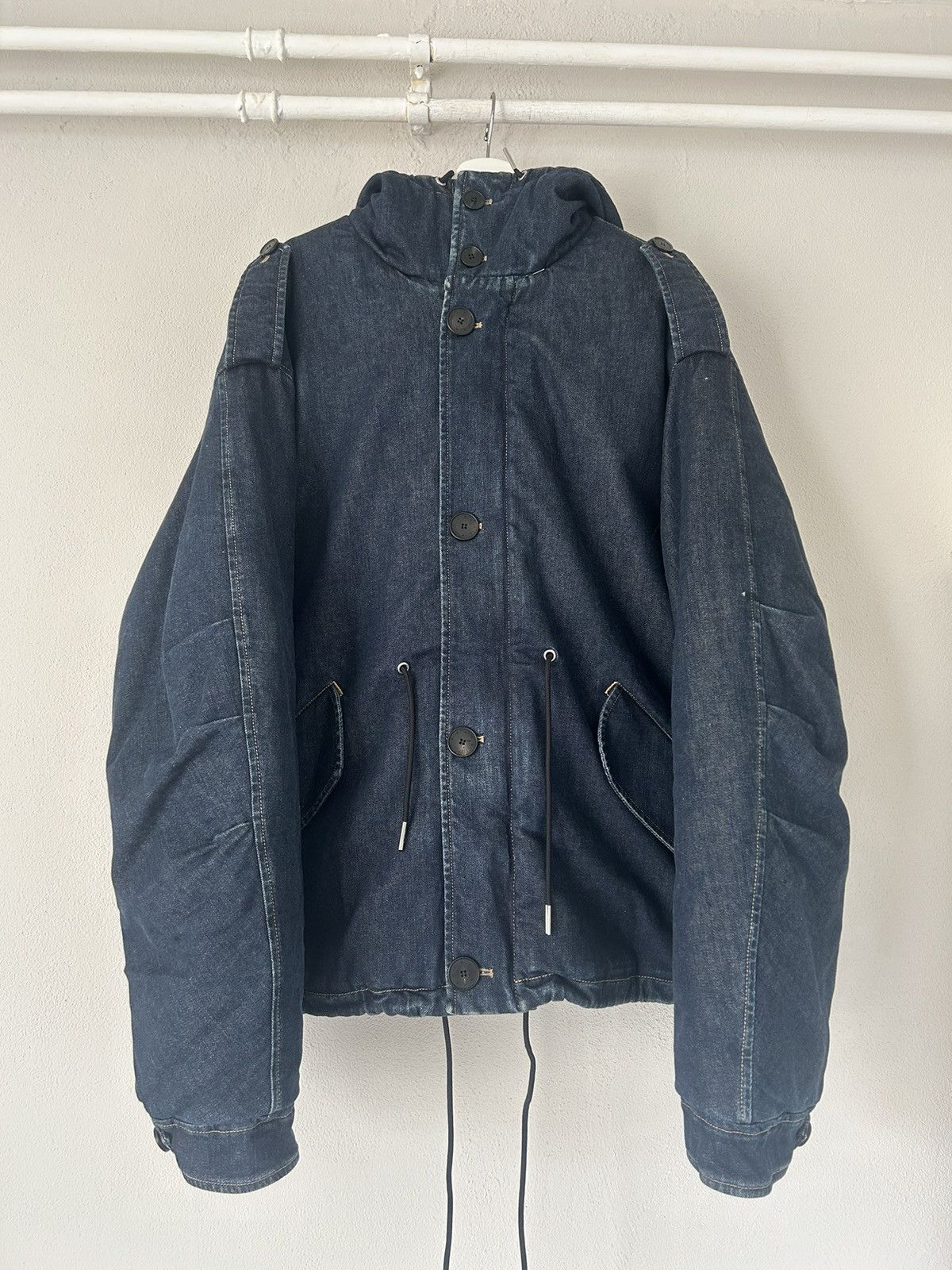 Givenchy Oversized Indigo Denim Puffer Jacket Size US S / EU 44-46 / 1 - 1 Thumbnail