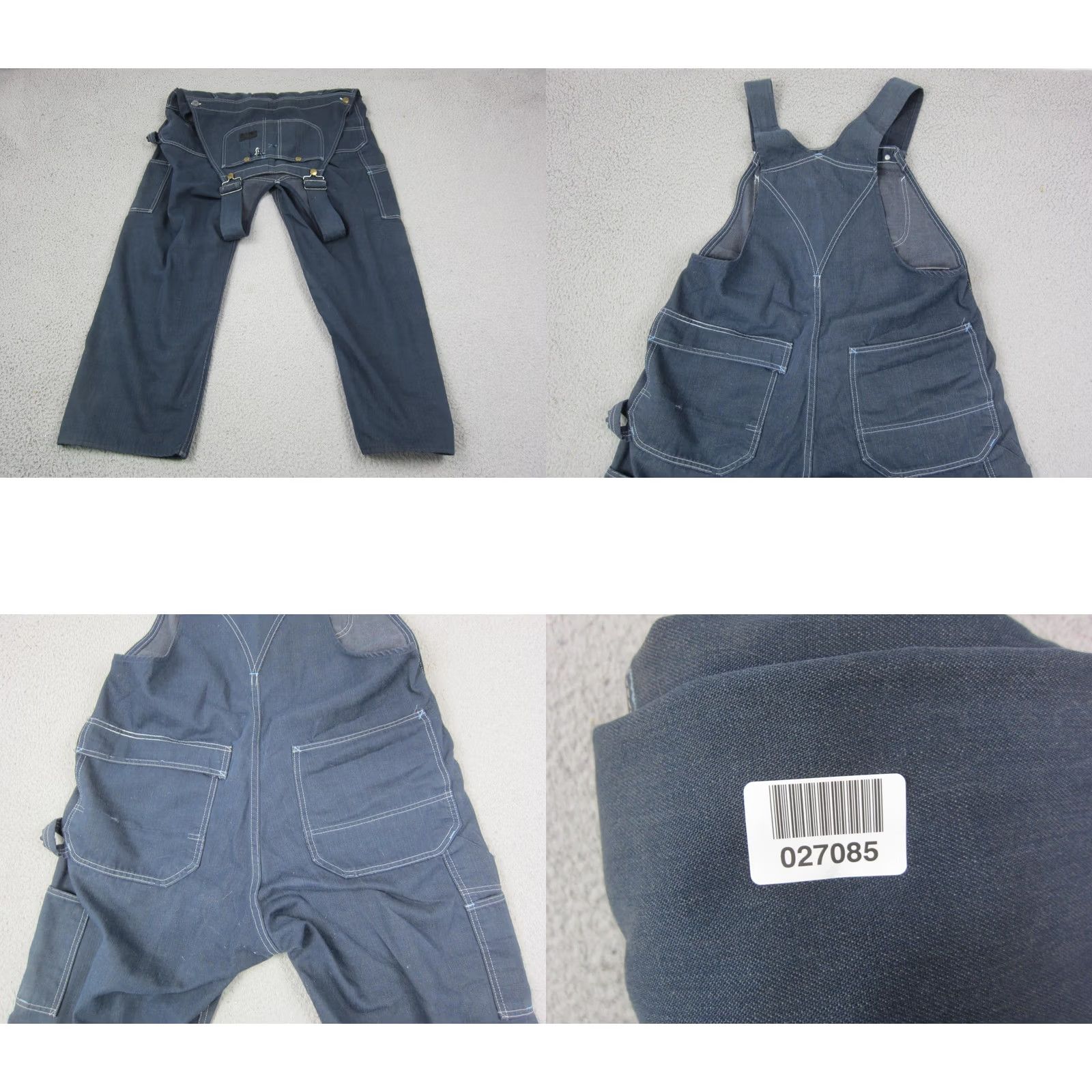 Sears True Vintage Sears Bib Overalls Mens 38 x 28 Blue Canvas Workwear Carpenter 70s Size US 38 / EU 54 - 10 Thumbnail