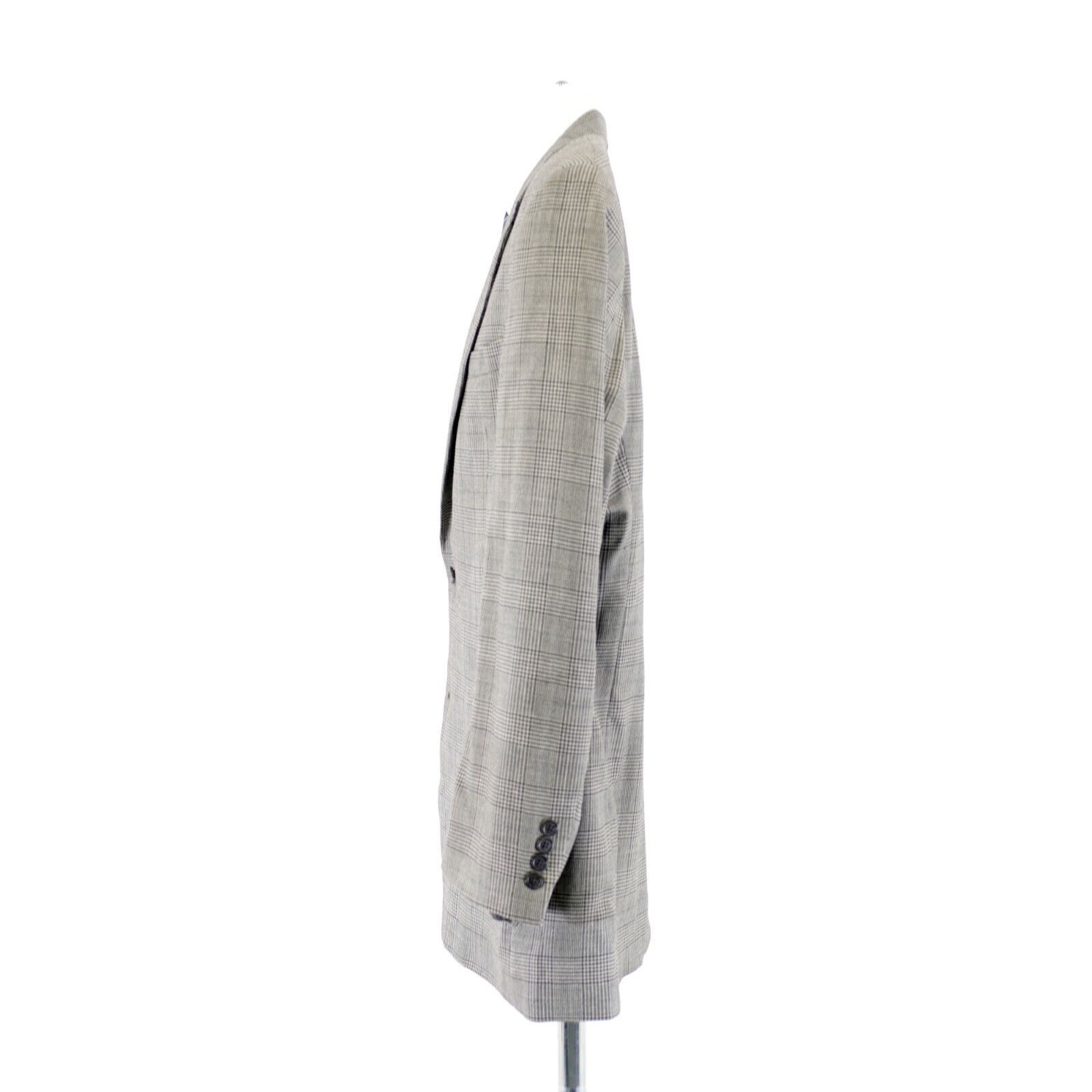 Jos. A. Bank Jos A Bank Silk Wool Gray Glen Plaid 42L Sport Coat / Blazer Size 42L - 5 Thumbnail