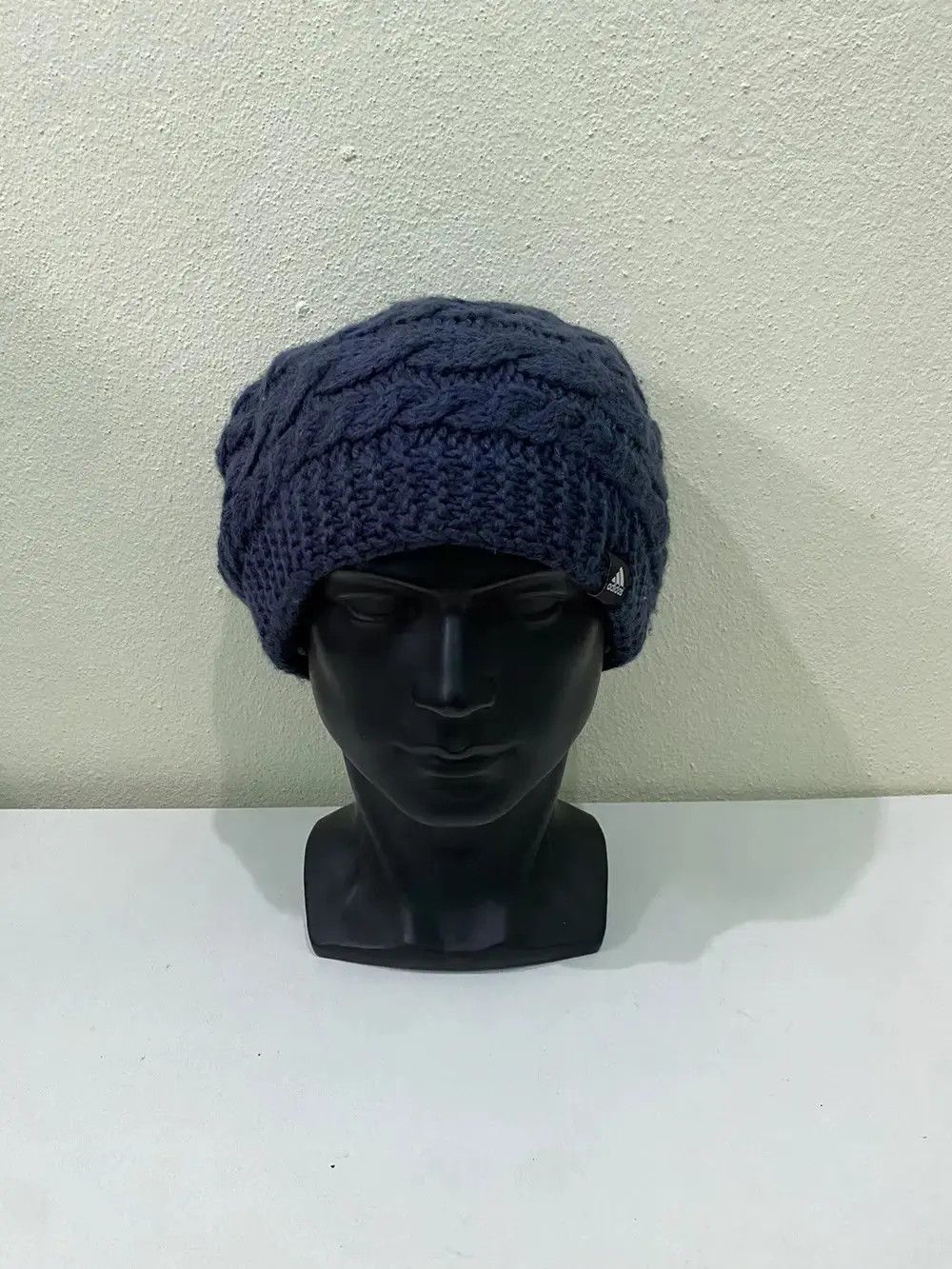 Adidas × Vintage Vintage Adidas Small Logo Knit Beanie Hat Size ONE SIZE - 3 Thumbnail