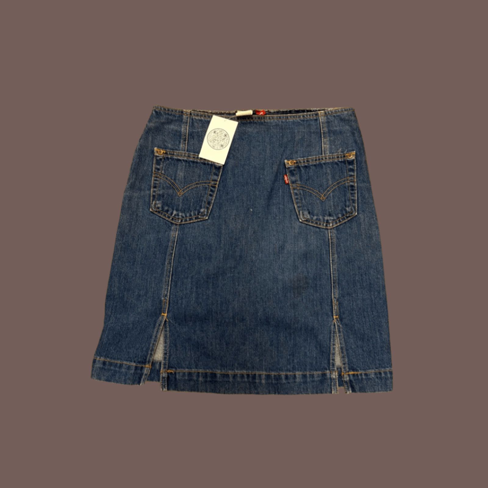 Levi's VTG Denim Mini Skirt | Levi’s Blue A-Line | 90s Skatercore Size 30" / US 8 / IT 44 - 3 Thumbnail