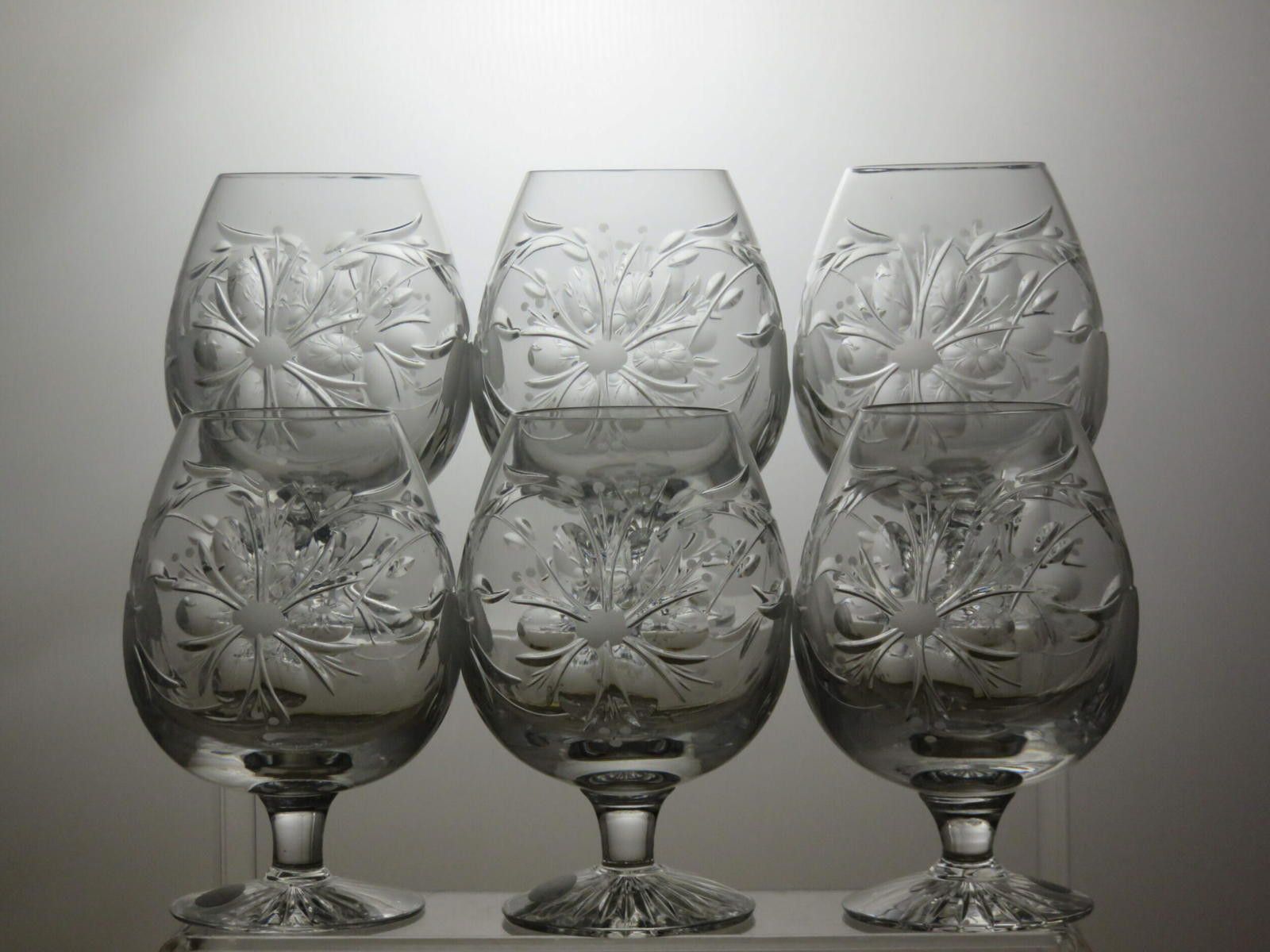 Camel Cameo Crystal Cut Glass Set Of 6 Brandy Glasses - Boxed Size ONE SIZE - 3 Thumbnail