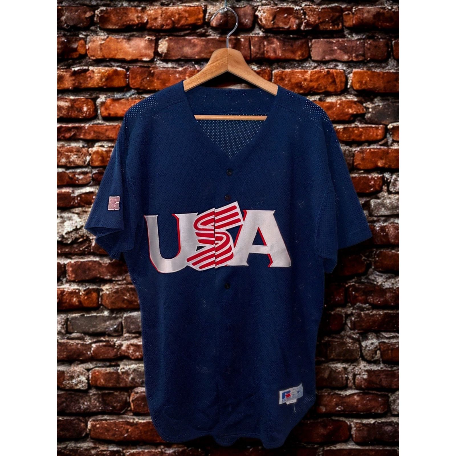 Russell Athletic Team USA Baseball Jersey Russell Athletic Olympics Sz 44 (L) Size US L / EU 52-54 / 3 - 3 Thumbnail