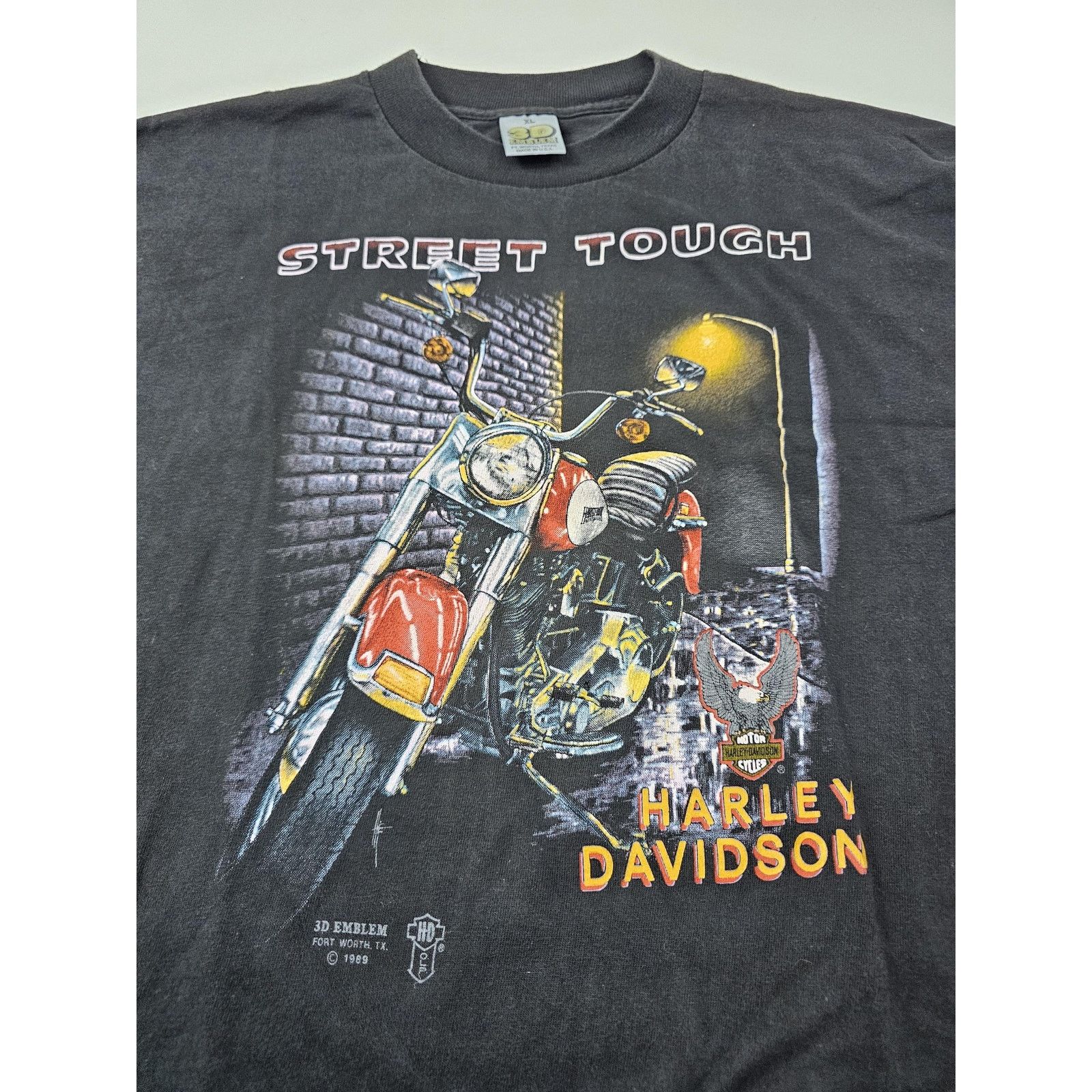 Harley Davidson 3d Emblem Harley Davidson Street Tough Black T-Shirt Size US L / EU 52-54 / 3 - 2 Thumbnail