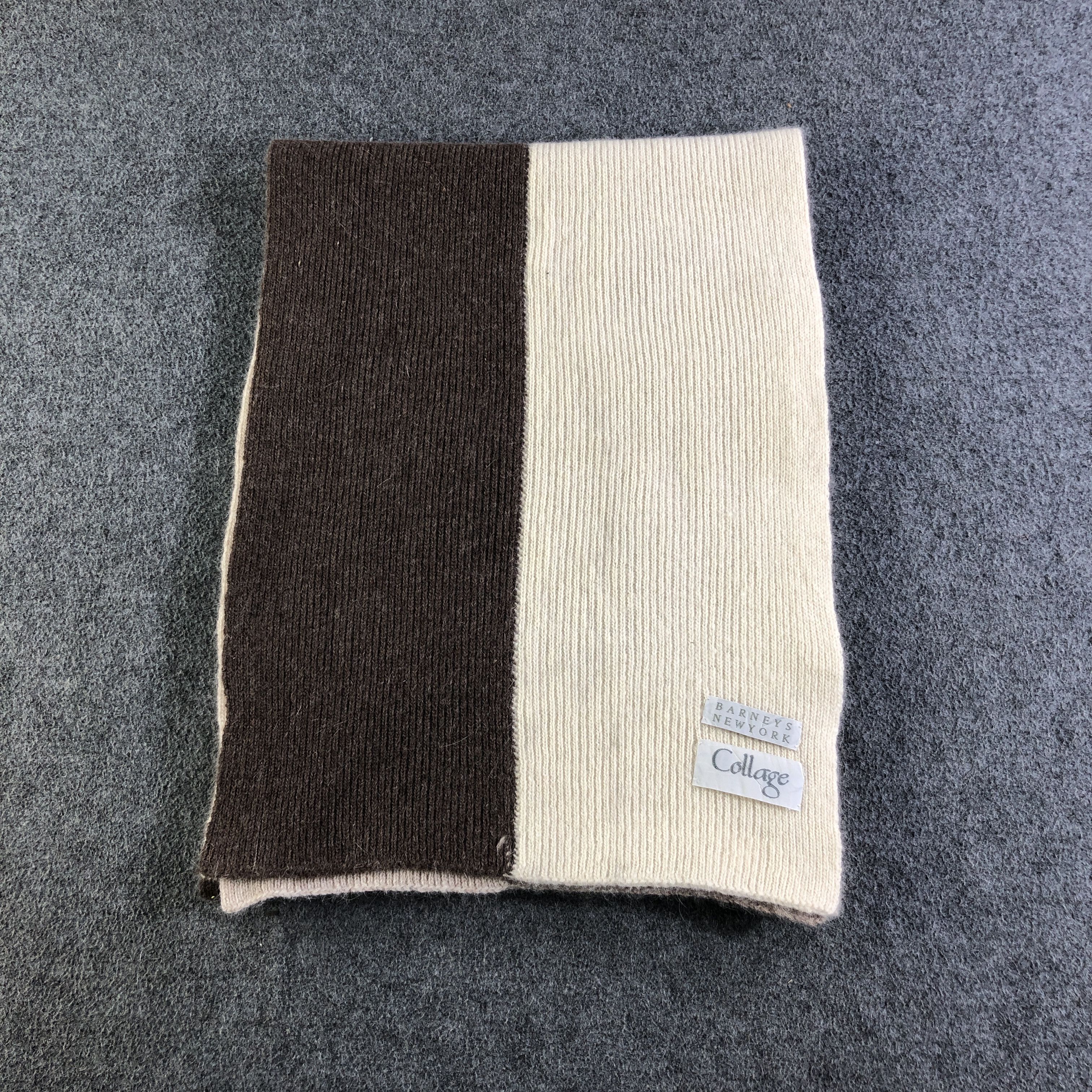 Barneys New York Barneys New York Ribbed Wool Scarf Muffler Neckwear V2613 Size ONE SIZE - 2 Thumbnail