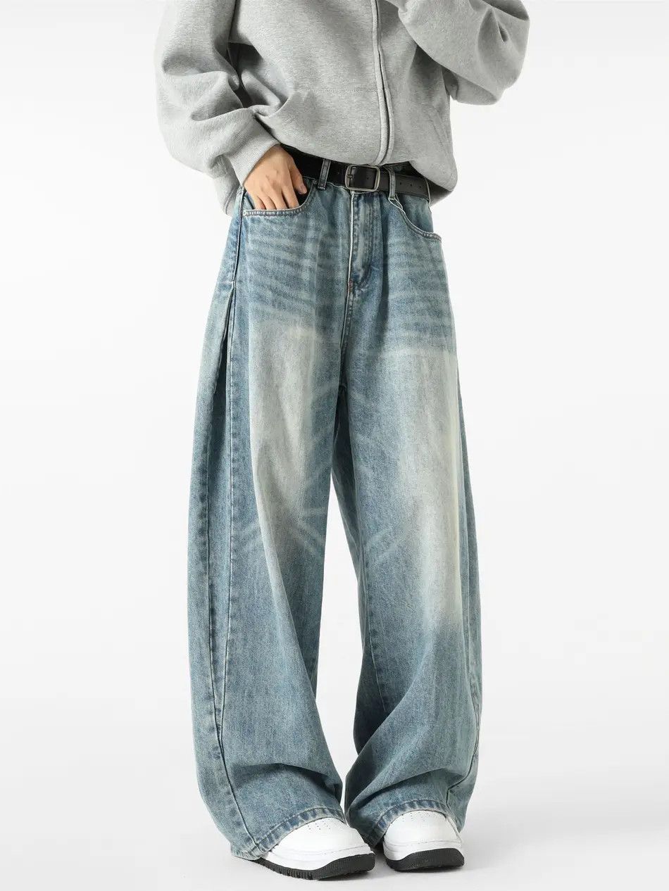 Japanese Brand × Jean Retro loose casual wide leg jeans Size US 32 / EU 48 - 3 Thumbnail