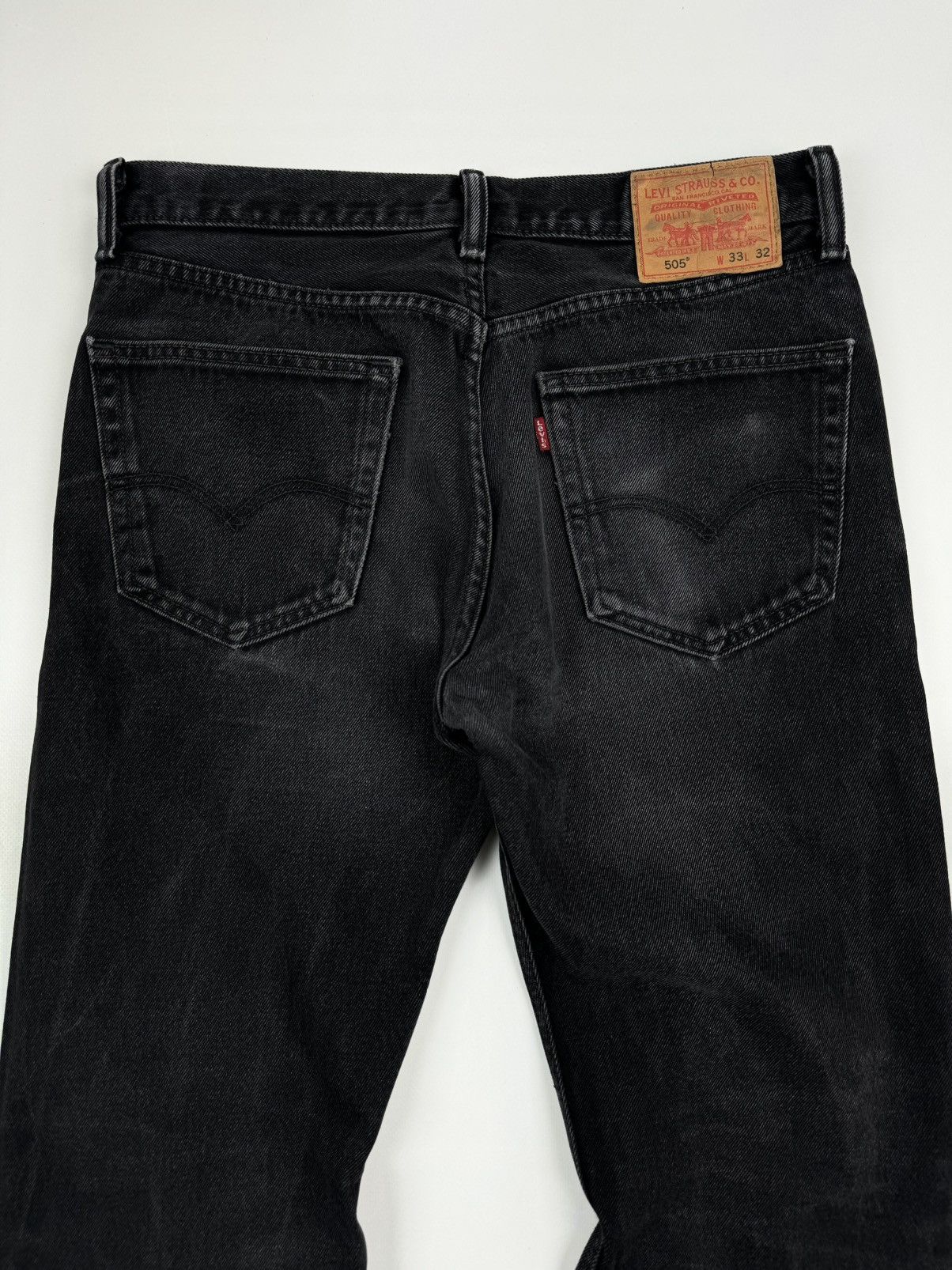Levi's Y2K Vintage Levi’s 505 Washed Black Jeans Size US 33 - 13 Thumbnail