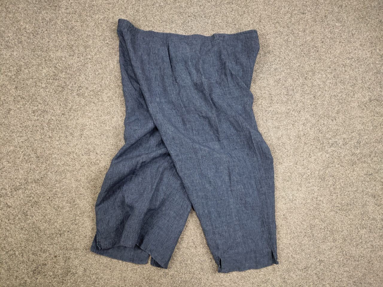 Other Manon Design Blue Light Linen Wide leg Trouser Pocket Pants Size 38" / US 16 / IT 52 - 12 Thumbnail