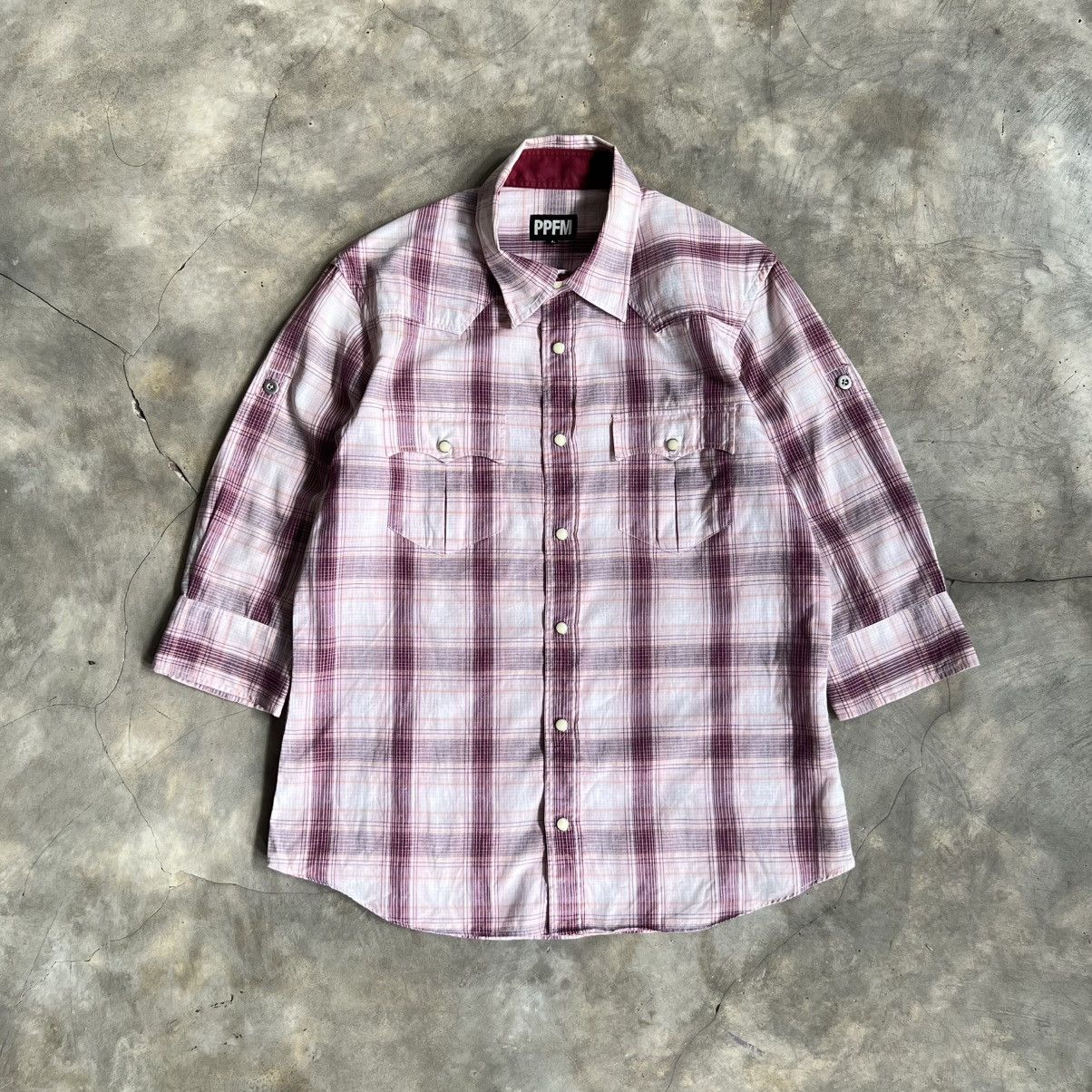 Hysteric Glamour 2000s PPFM Western Plaid Button up Shirt Size US L / EU 52-54 / 3 - 2 Thumbnail