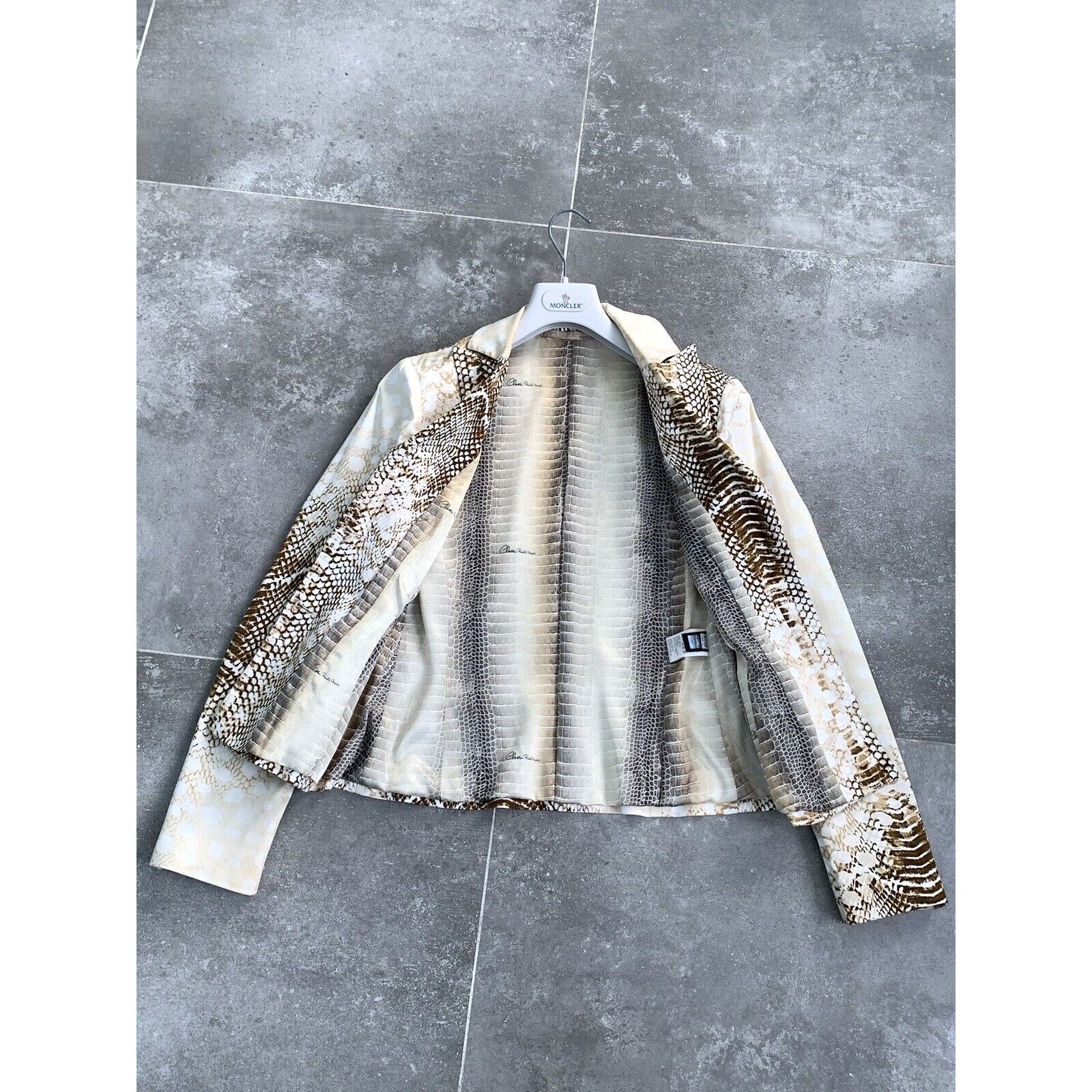 Roberto Cavalli × Vintage Women's ROBERTO CAVALLI Lizard Blazer Jacket SZ S-M EU 36-38 Size M / US 6-8 / IT 42-44 - 10 Thumbnail