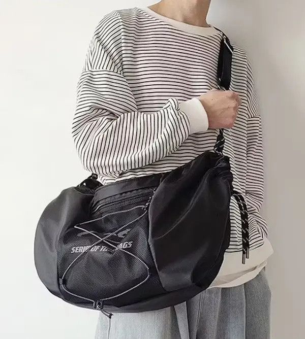 Japanese Brand Fashion Hiphop rope sling side bag messenger crossbody bag Size ONE SIZE - 3 Thumbnail