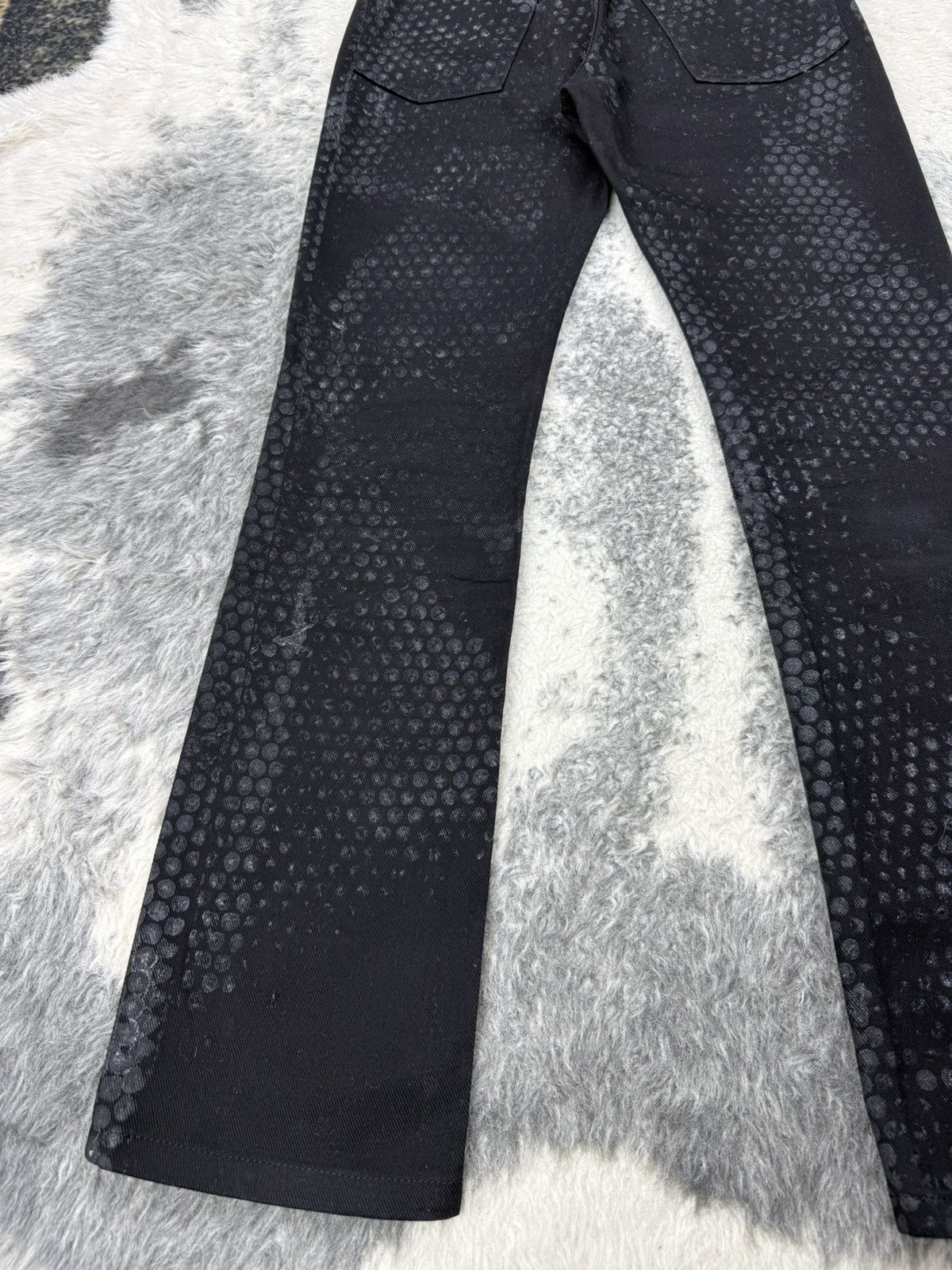 パンツ 03ss Helmut Lang RUBBER TIRE PRINT 30 Helmut Lang SS03 Rubber Tire Print Denim - Ākaibu Store