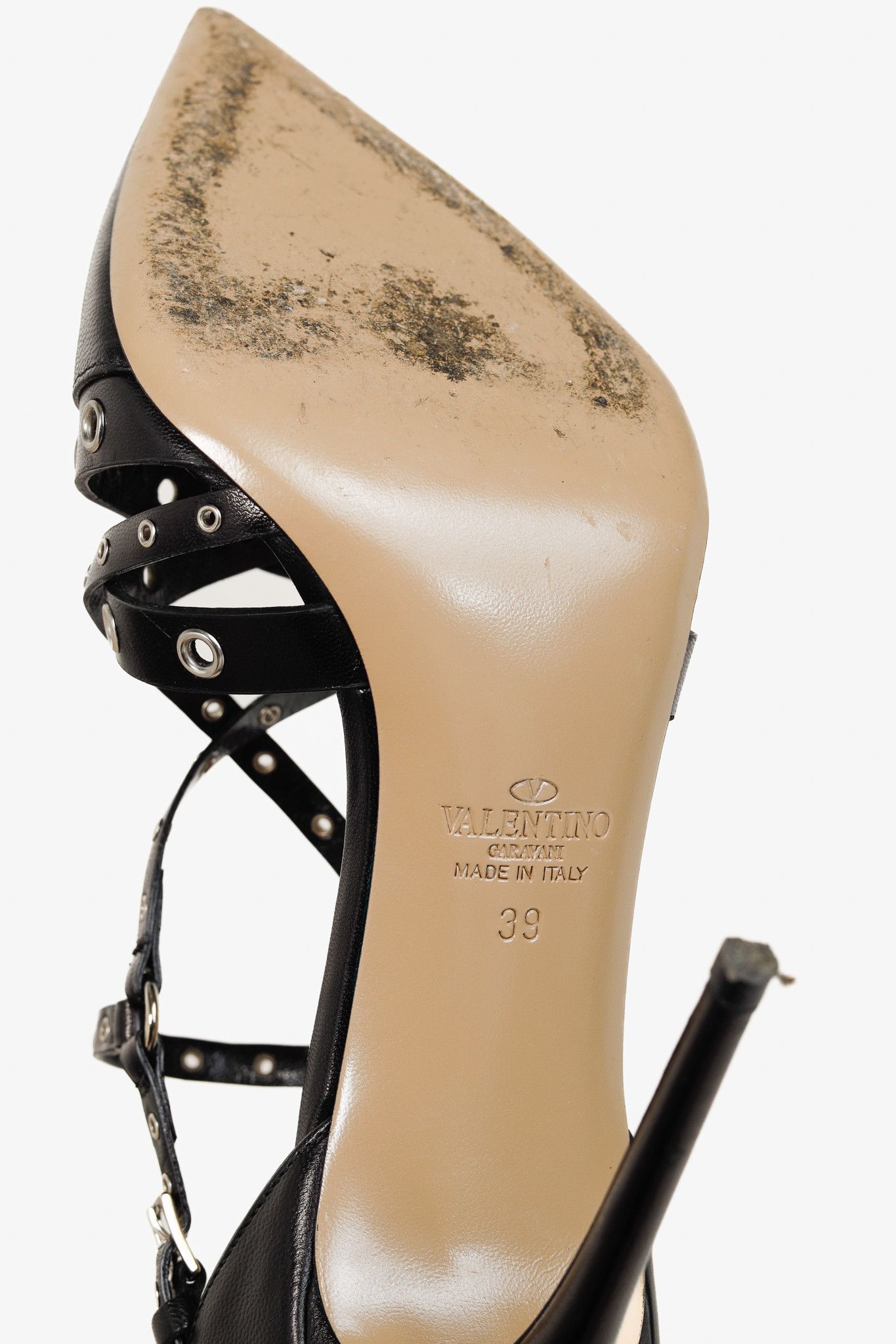 Valentino Valentino Garavani Love Latch Eyelet-Embellished Heels Size US 8.5 / IT 38.5 - 5 Thumbnail