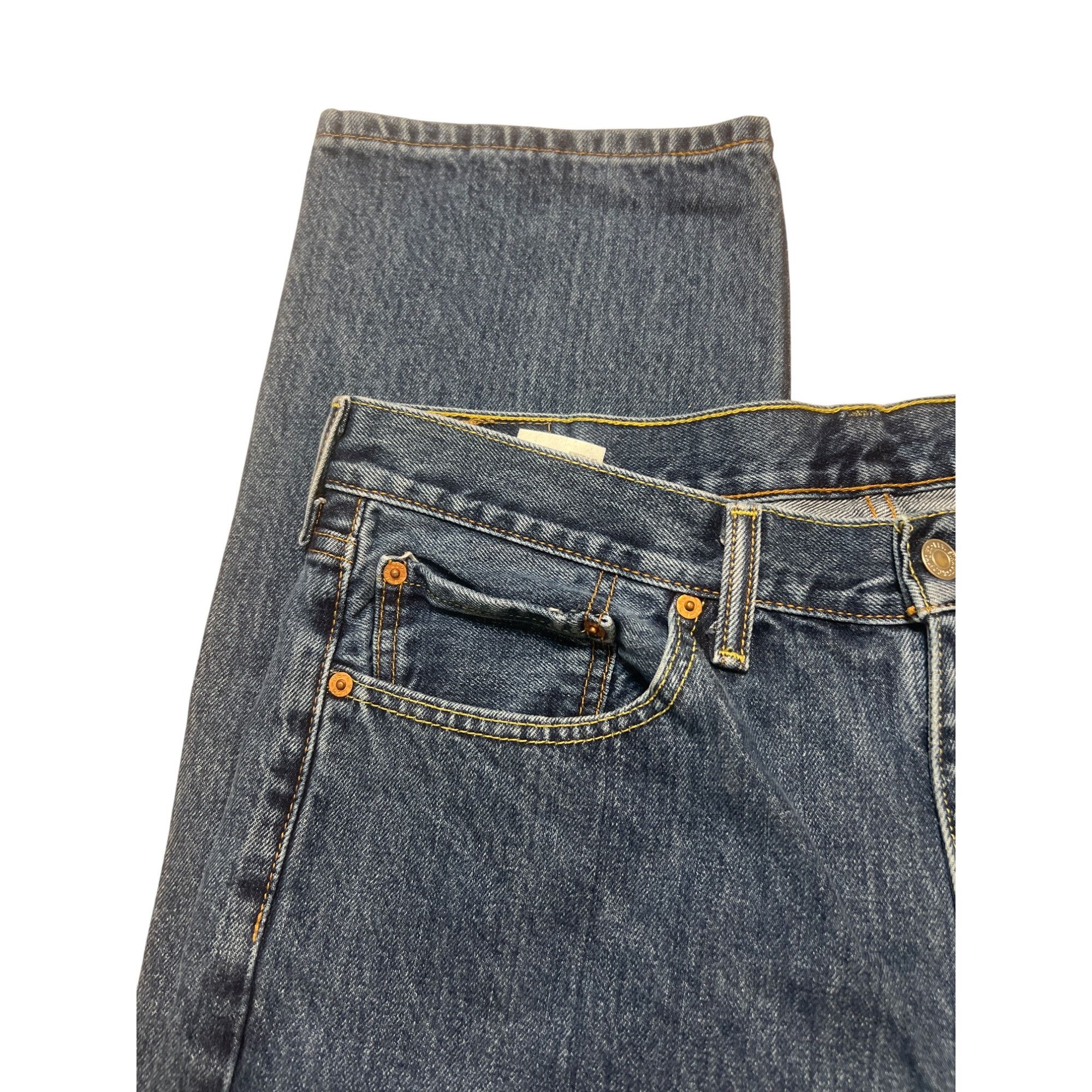Levi's Levis Mens 505 Regular Fit Straight Leg Jeans W36 L30 Blue D Size US 36 / EU 52 - 2 Thumbnail