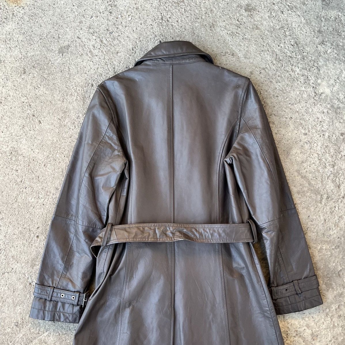 Tornado Mart Tornado Mart leather maxi coat Size L / US 10 / IT 46 - 3 Thumbnail