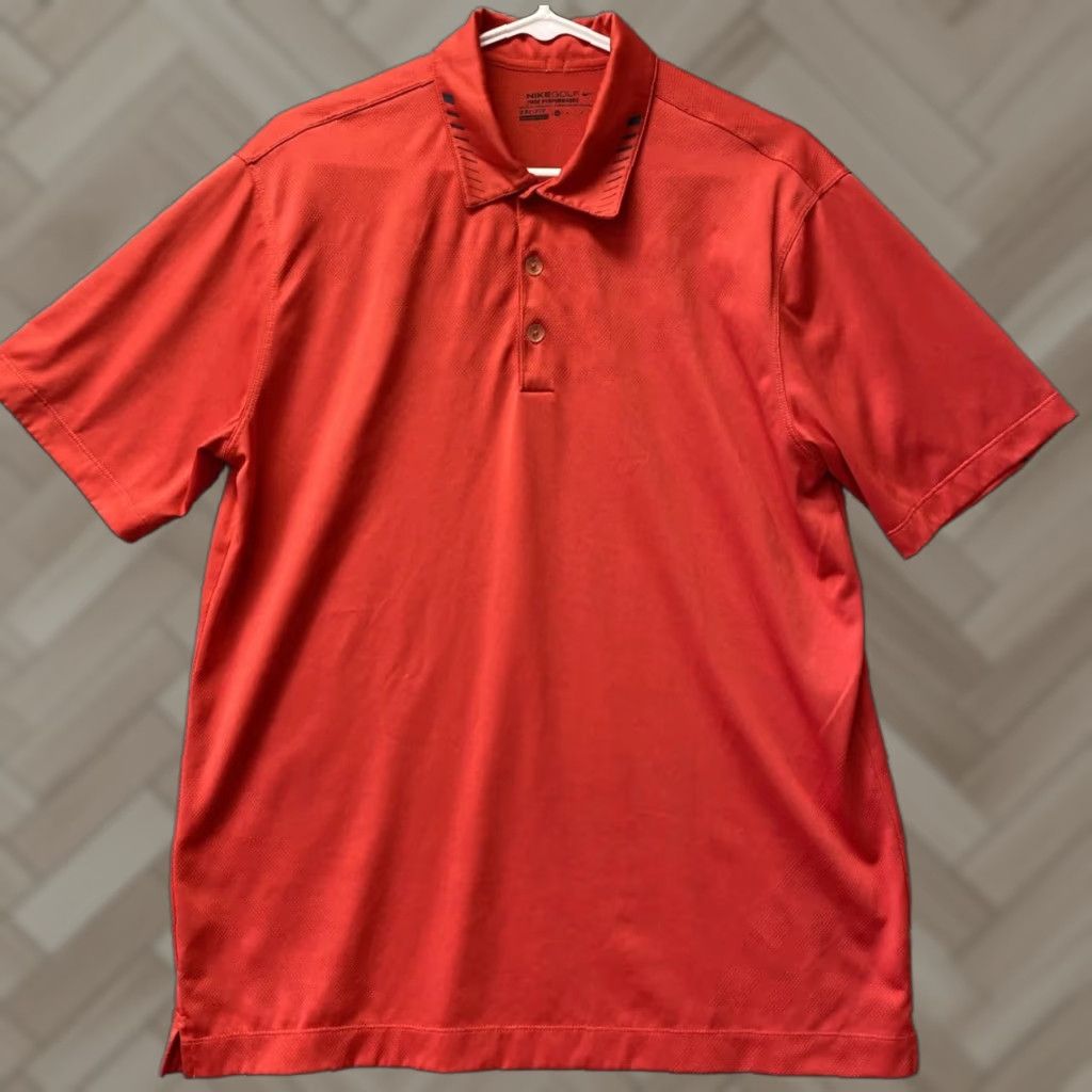 Nike Nike Golf Polo Shirt Mens M Red Black Fit Dry Swoosh /33-72 Size US M / EU 48-50 / 2 - 1 Thumbnail