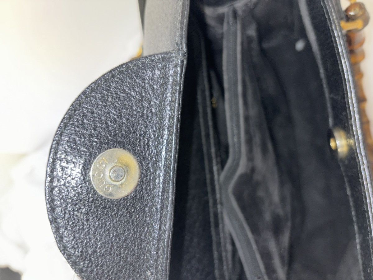 Gucci Gucci Hand Bag Bamboo Black Leather Size ONE SIZE - 11 Thumbnail