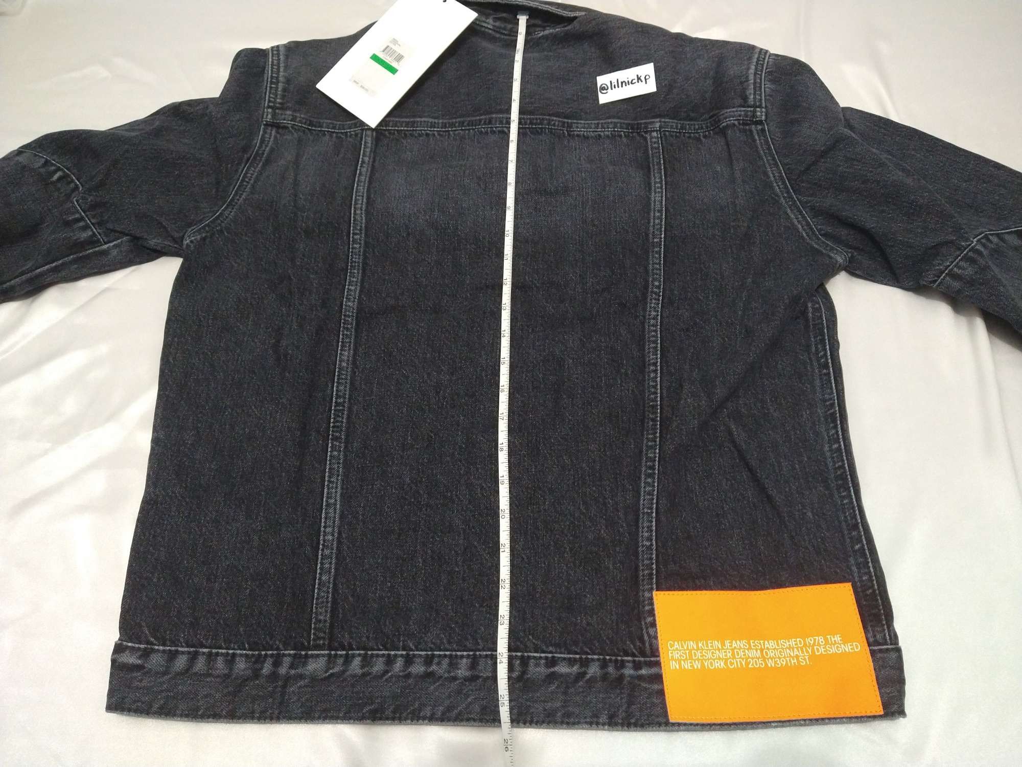 Calvin Klein 205W39NYC EST. 1978 Comet Grey Denim Trucker Jacket Size US L / EU 52-54 / 3 - 6 Thumbnail