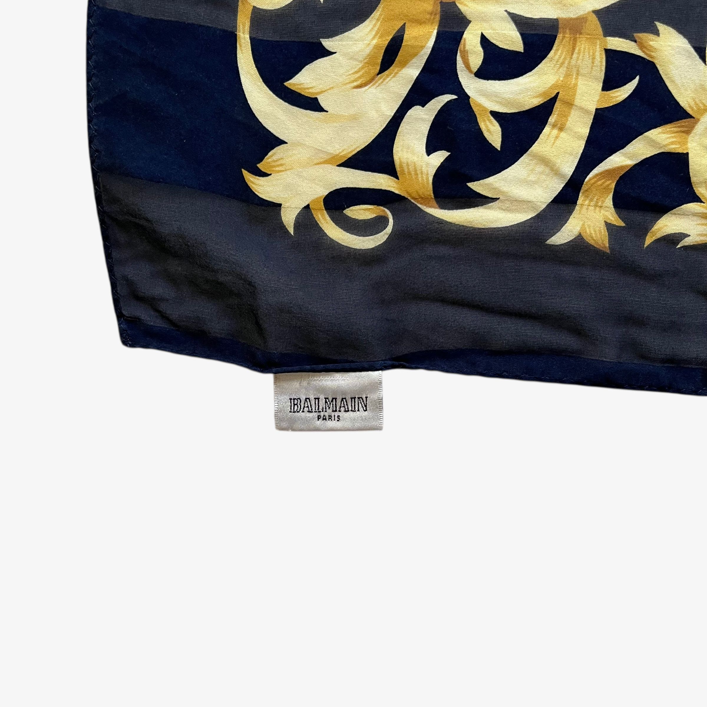 Balmain Vintage 90s Pierre Balmain Coin Abstract Floral Silk Scarf Size ONE SIZE - 3 Thumbnail