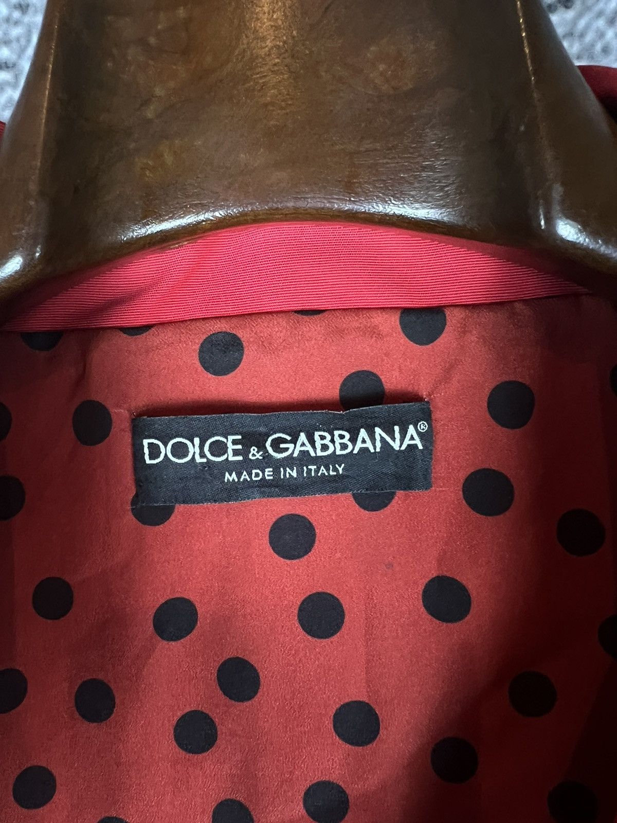 Designer × Dolce & Gabbana Dolce & Gabbana Red Polka dot Trench Coat Made in Italy Size S / US 4 / IT 40 - 17 Thumbnail