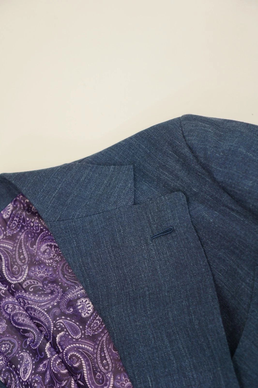 Suitsupply Men Suitsupply Blazer La Spalla Wool Silk Linen Blue US42S Size 42S - 4 Thumbnail