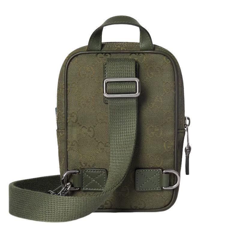 GUCCI $1490 Forest Green GG Canvas Mini Shoulder Bag New & A