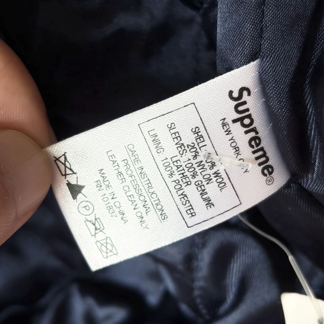 Supreme Supreme Bone Varsity Jacket Size US L / EU 52-54 / 3 - 7 Thumbnail
